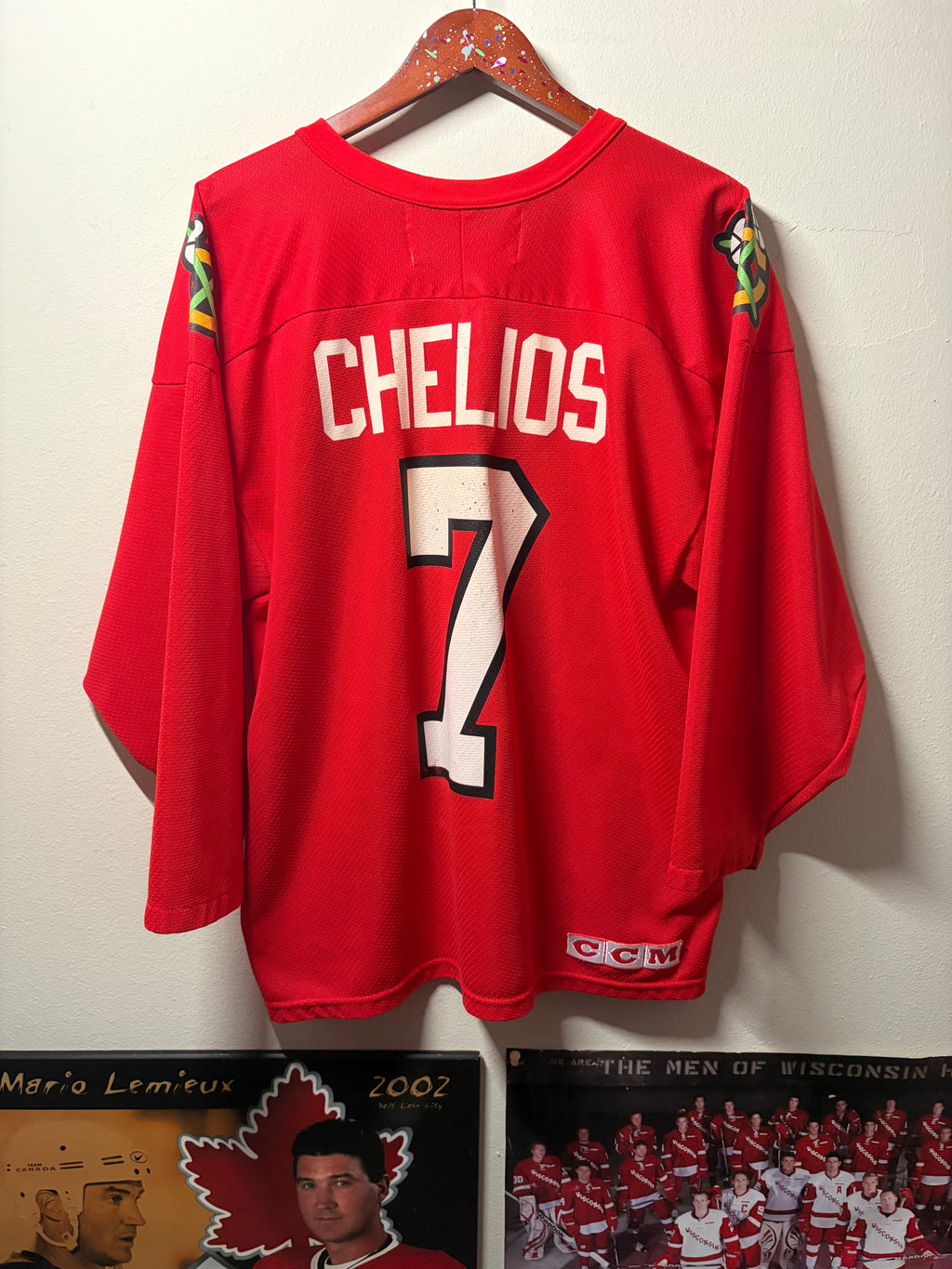 Vintage Chris Chelios #7 CCM Practice Jersey (XL)