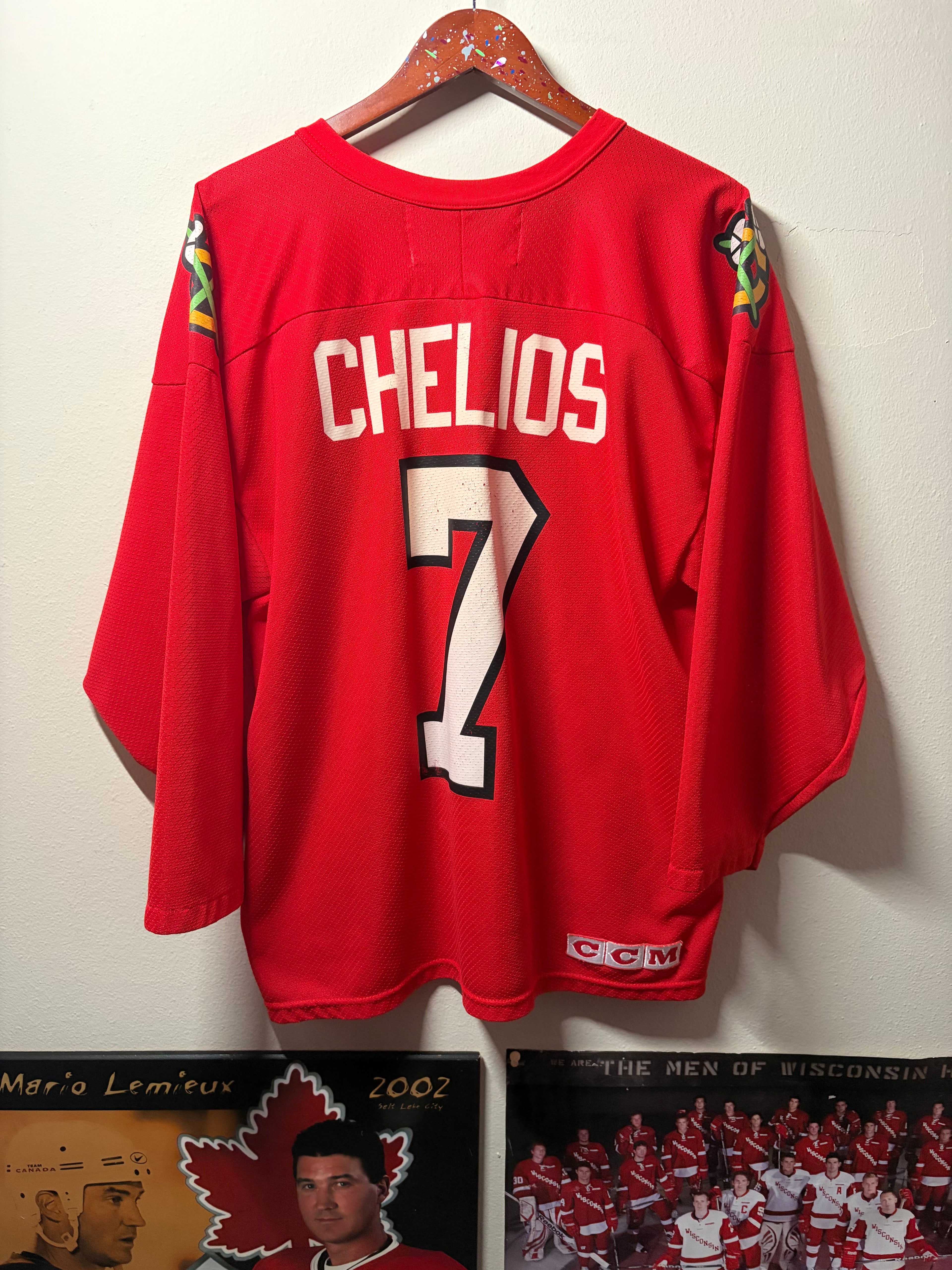 Vintage Chris Chelios #7 CCM Practice Jersey (XL)