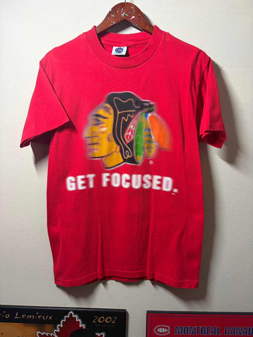 Vintage Blackhawks “Get Focused” T Shirt (Medium)