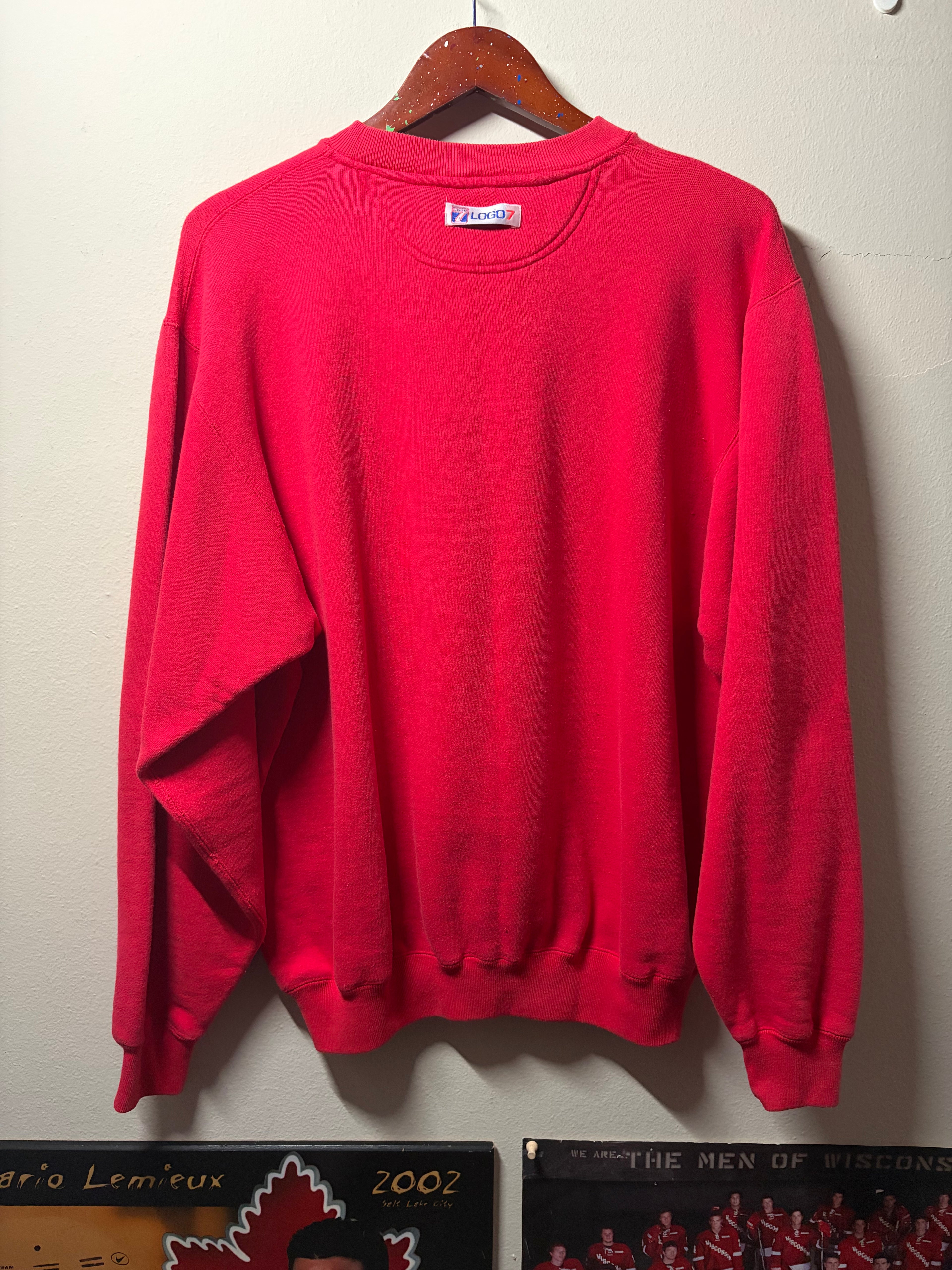 Vintage Blackhawks Logo7 Crewneck Sweater (Large)