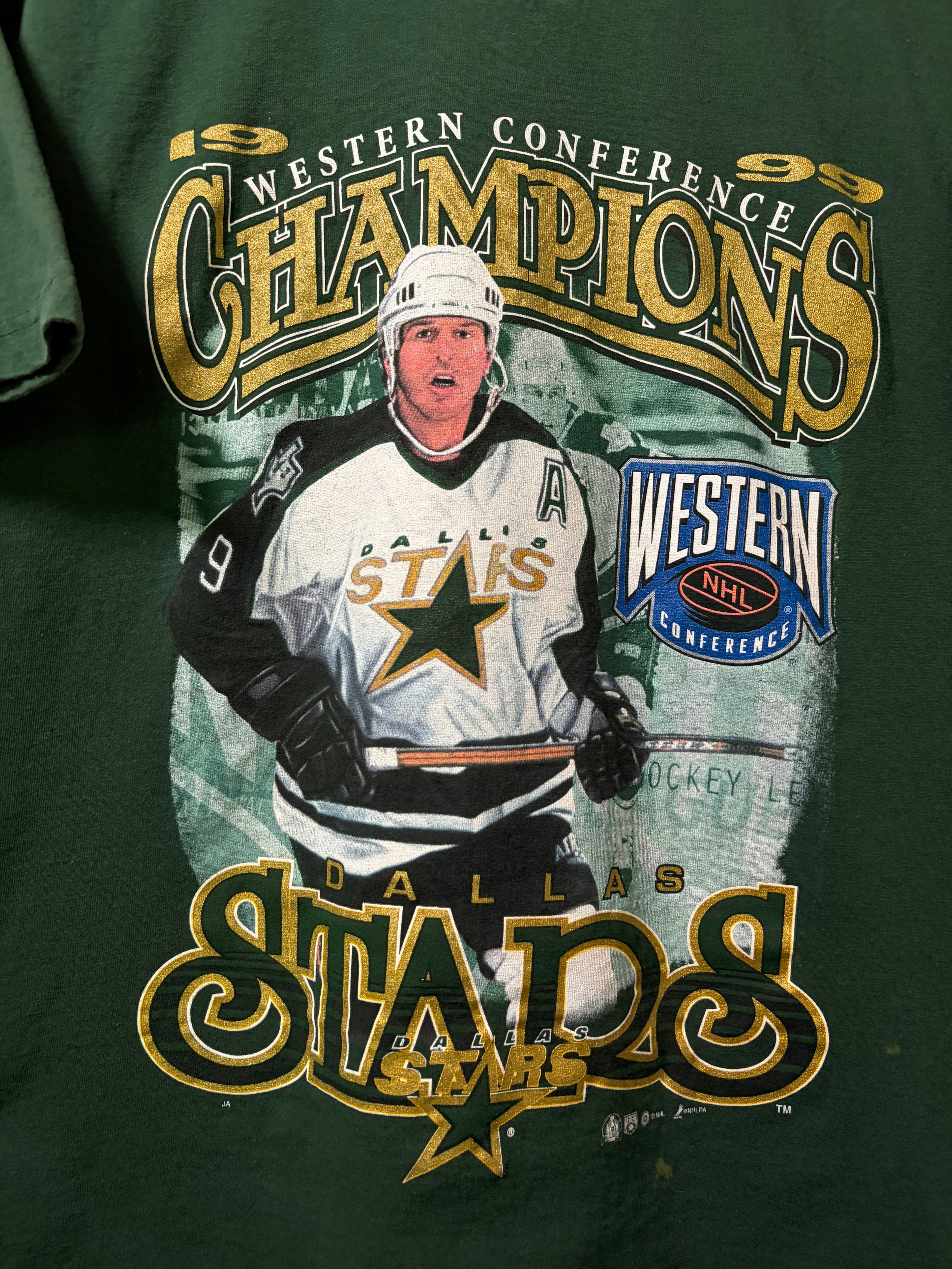 Vintage 1999 Dallas Stars Conference Champs T Shirt (L)