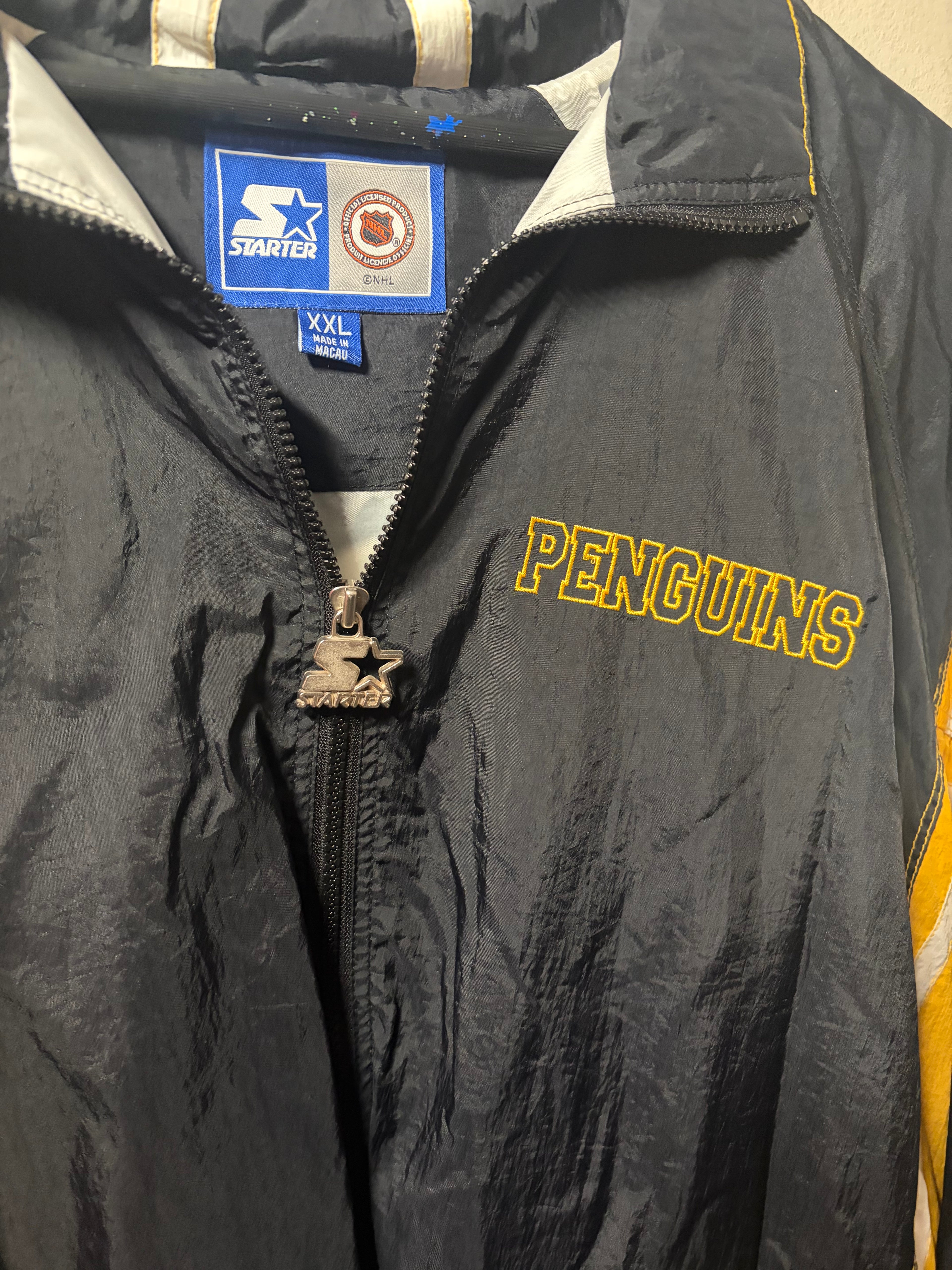 Vintage Pittsburgh Penguins Starter Windbreaker Jacket (XXL)