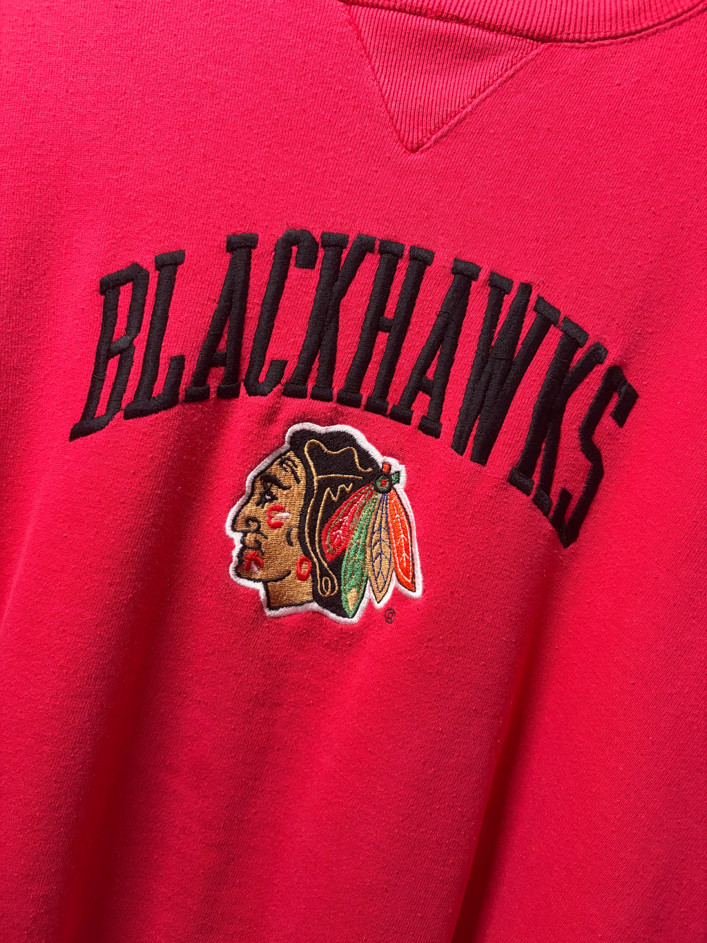 Vintage Blackhawks Logo7 Crewneck Sweater (Large)