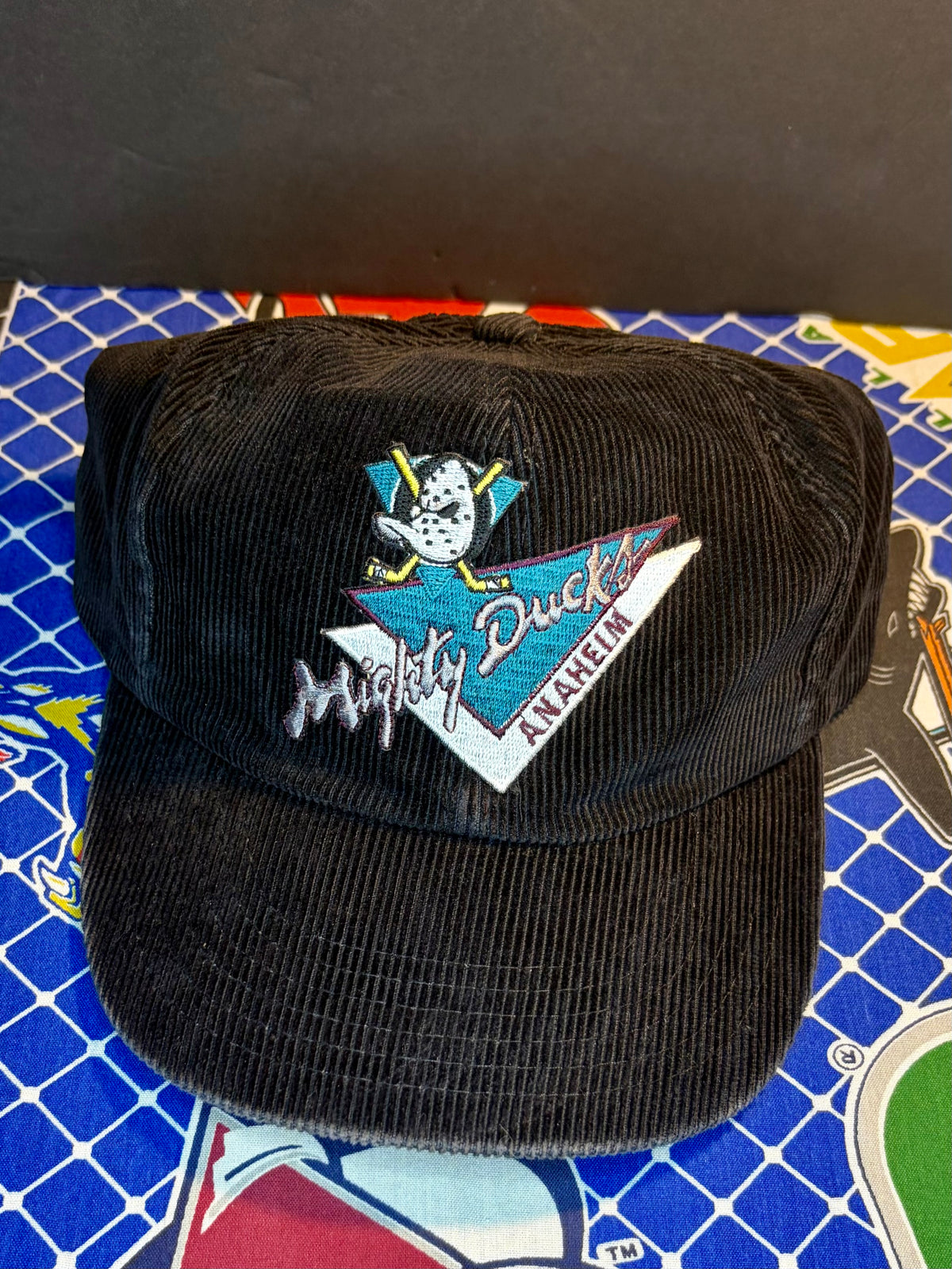 Vintage Mighty Ducks Corduroy Snapback Hat