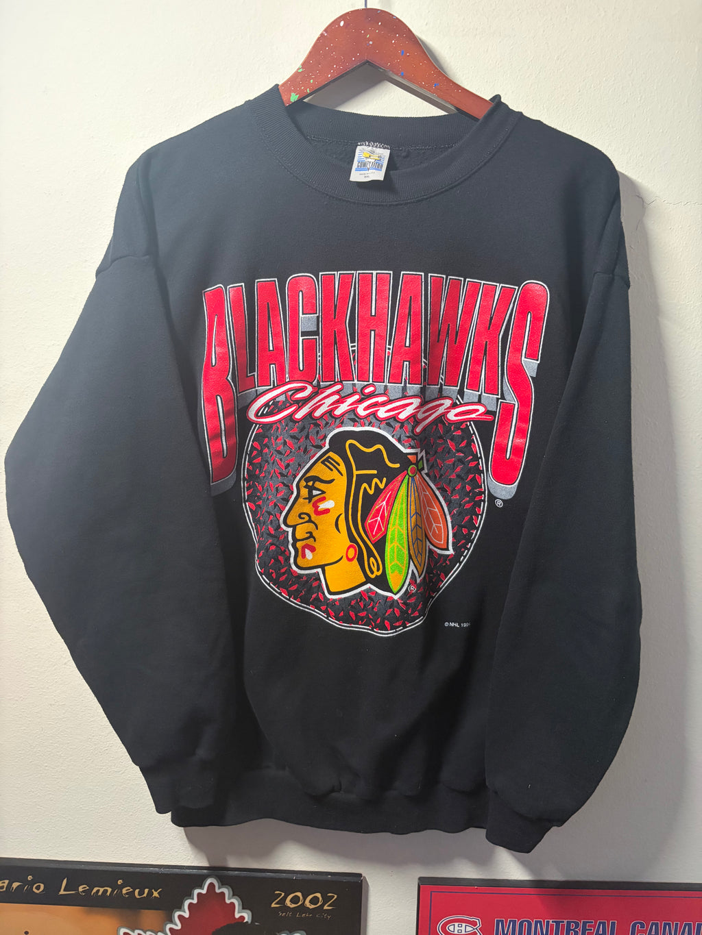 Vintage Blackhawks Competitor Crewneck Sweater (XXL)