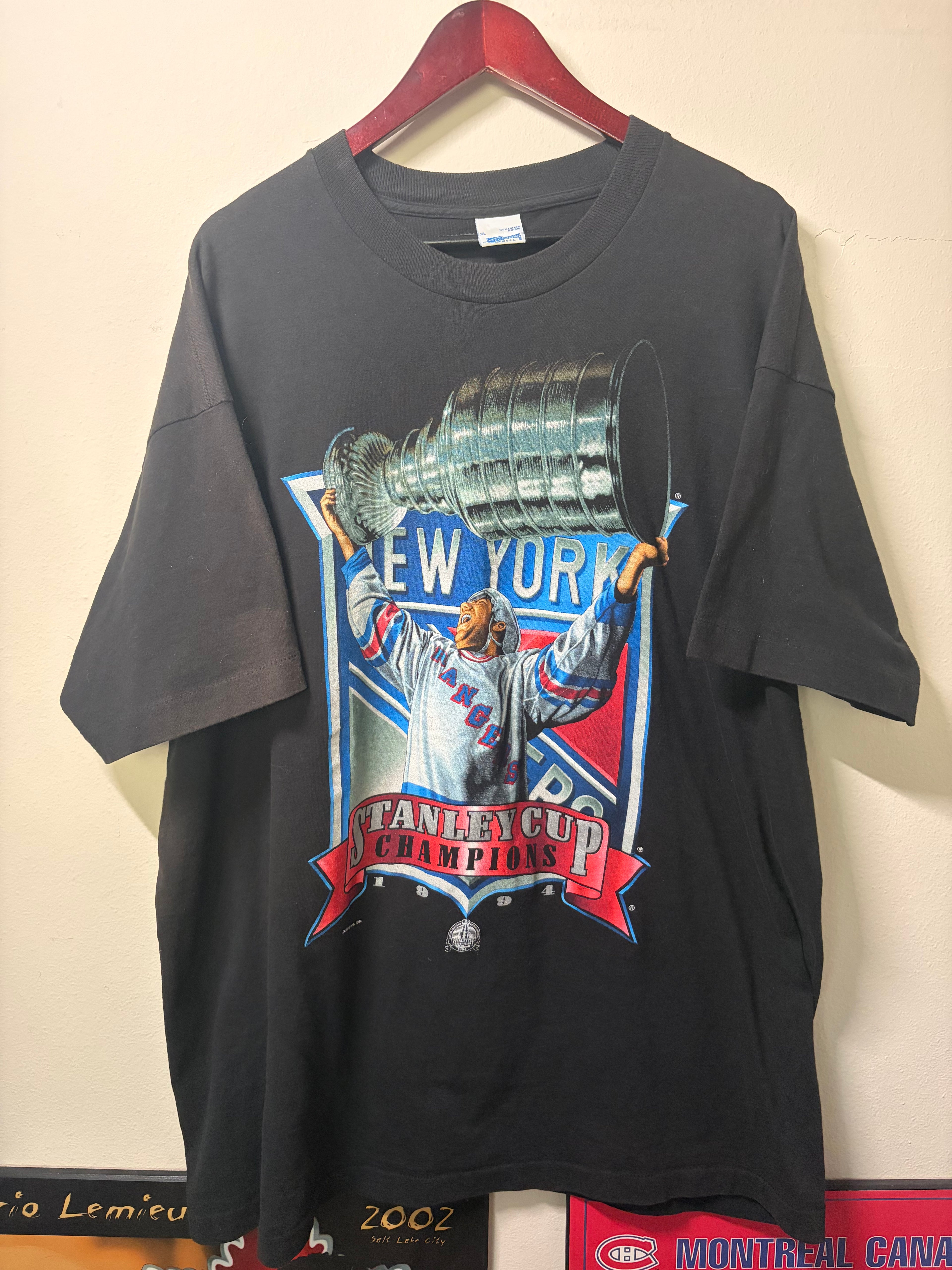 Vintage New York Rangers 1994 Stanley Cup Salem Sportswear T Shirt (XL)