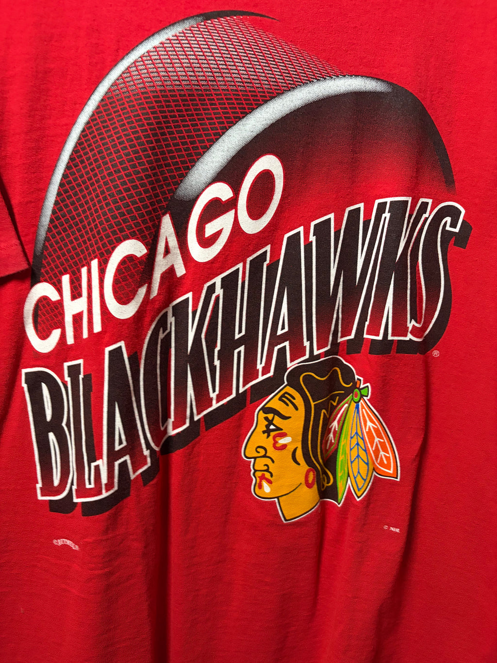 Vintage Blackhawks Nutmeg T Shirt (XL)