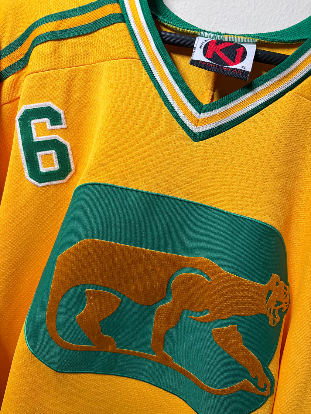 Retro Reg Fleming #6 Chicago Cougars WHA Jersey (XL)