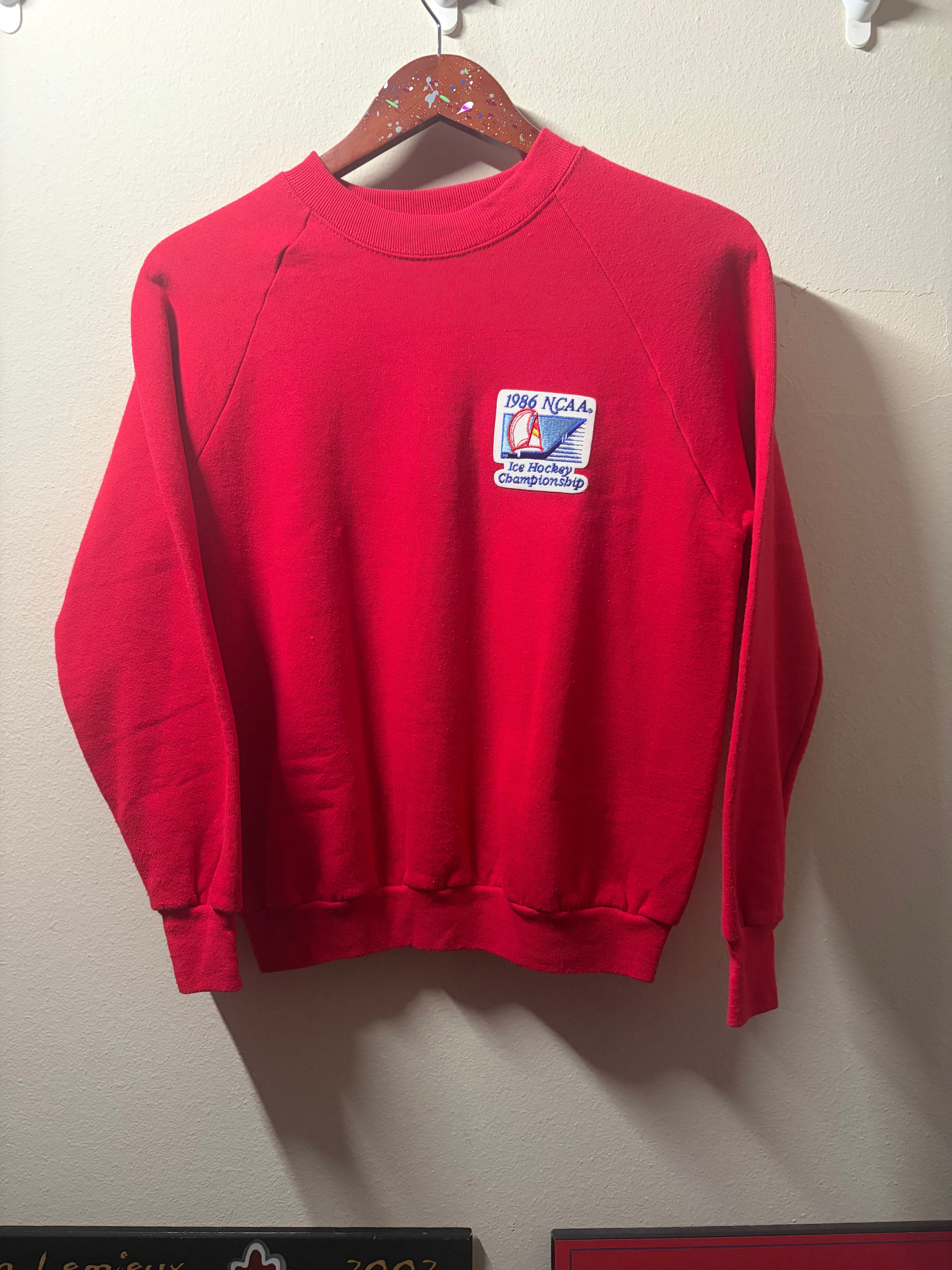 Vintage 1986 NCAA Hockey Tournament “Upcycled” Sweater (S)