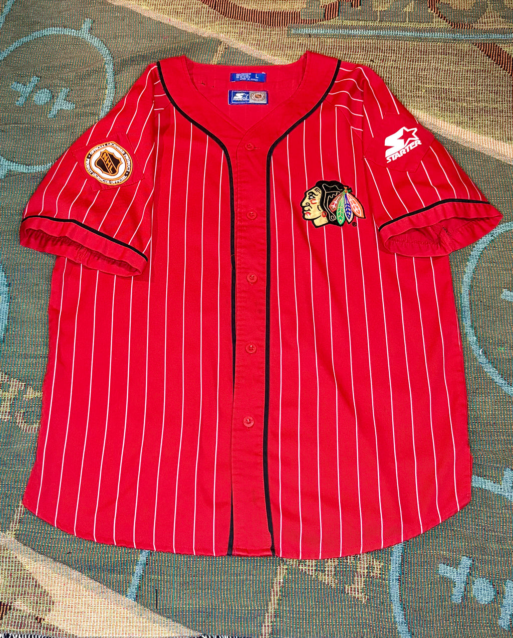 Vintage Blackhawks Starter Baseball Jersey