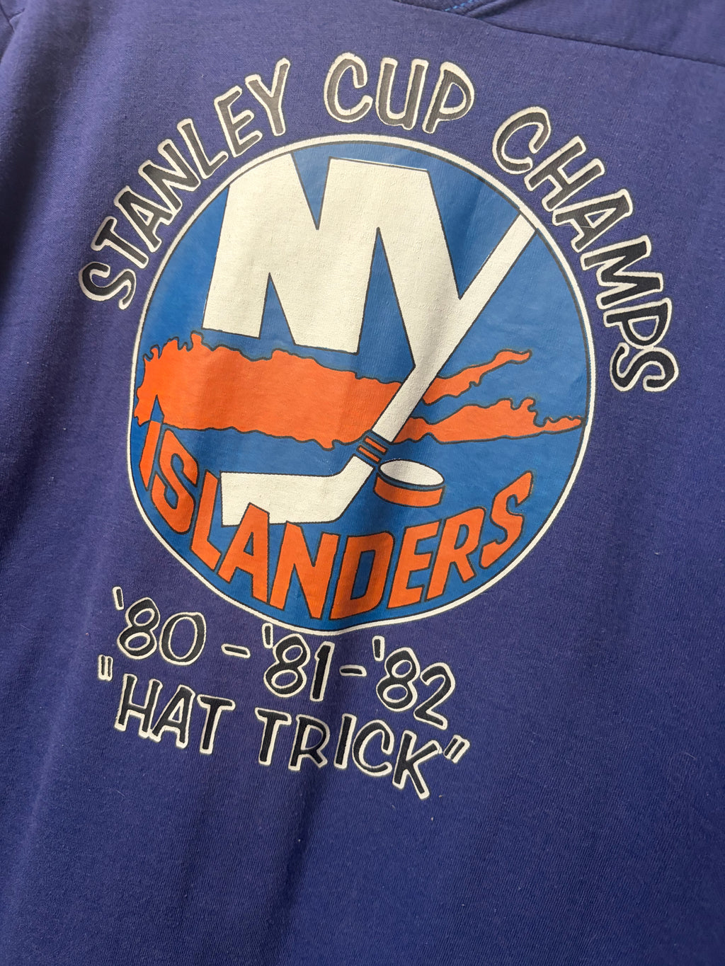 Vintage 1982 NY Islanders Champs 3/4 Sleeve Shirt (Medium)