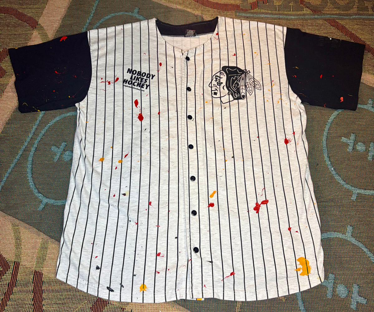 Vintage Blackhawks Custom “Splatter” Baseball Jersey