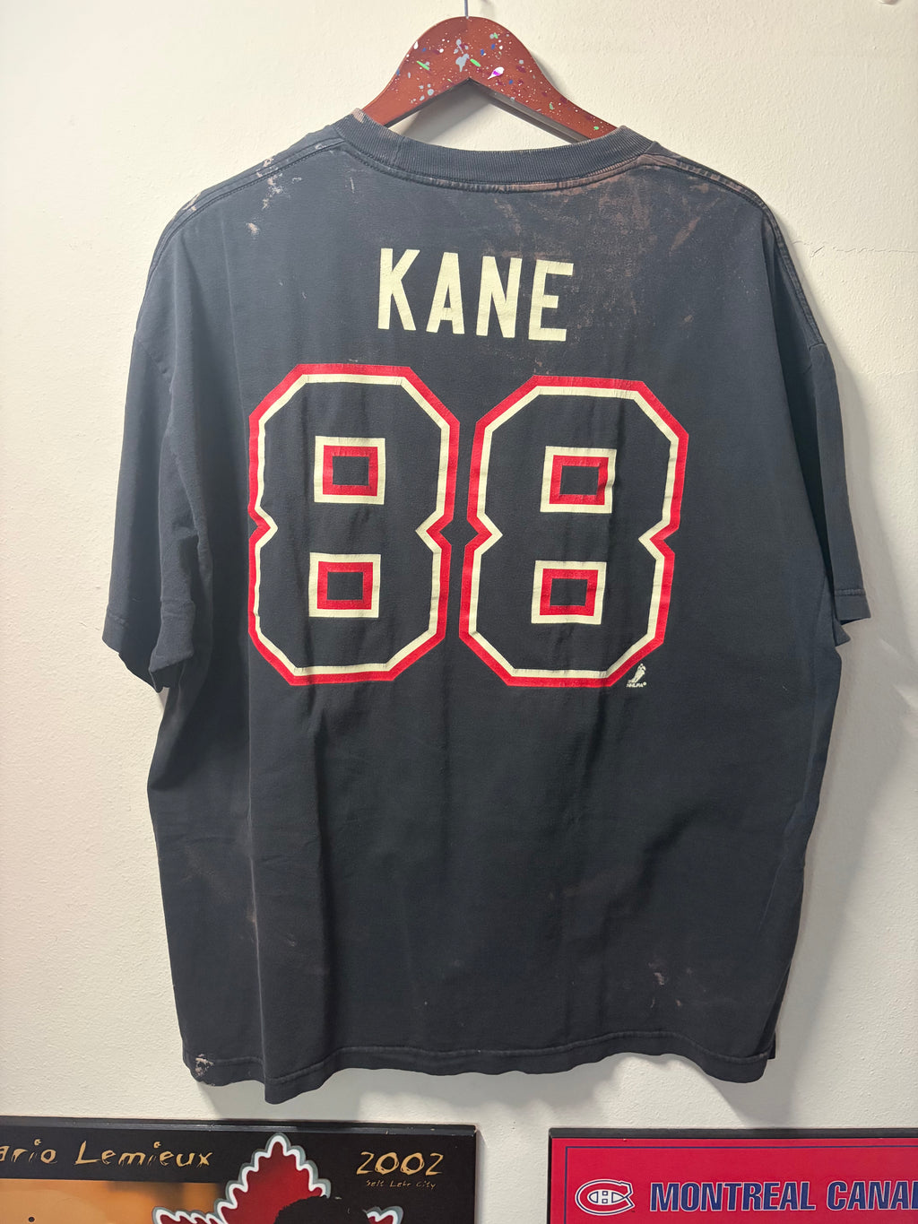 Patrick Kane #88 09WC Bleach Dye T Shirt (XXL)