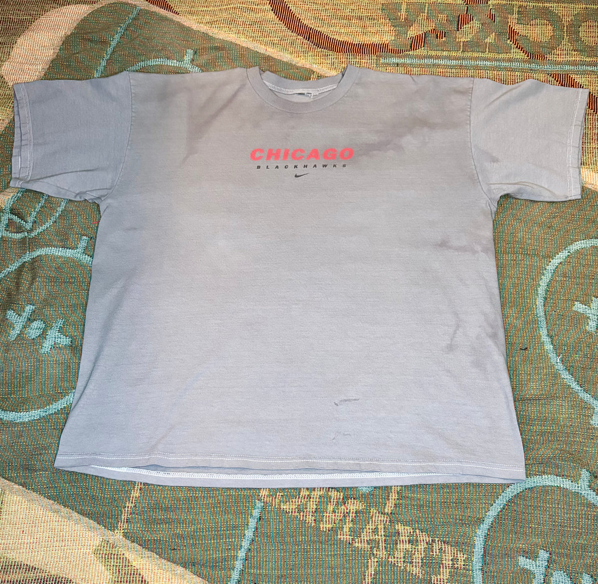 Vintage Blackhawks Custom-Dyed Nike T Shirt