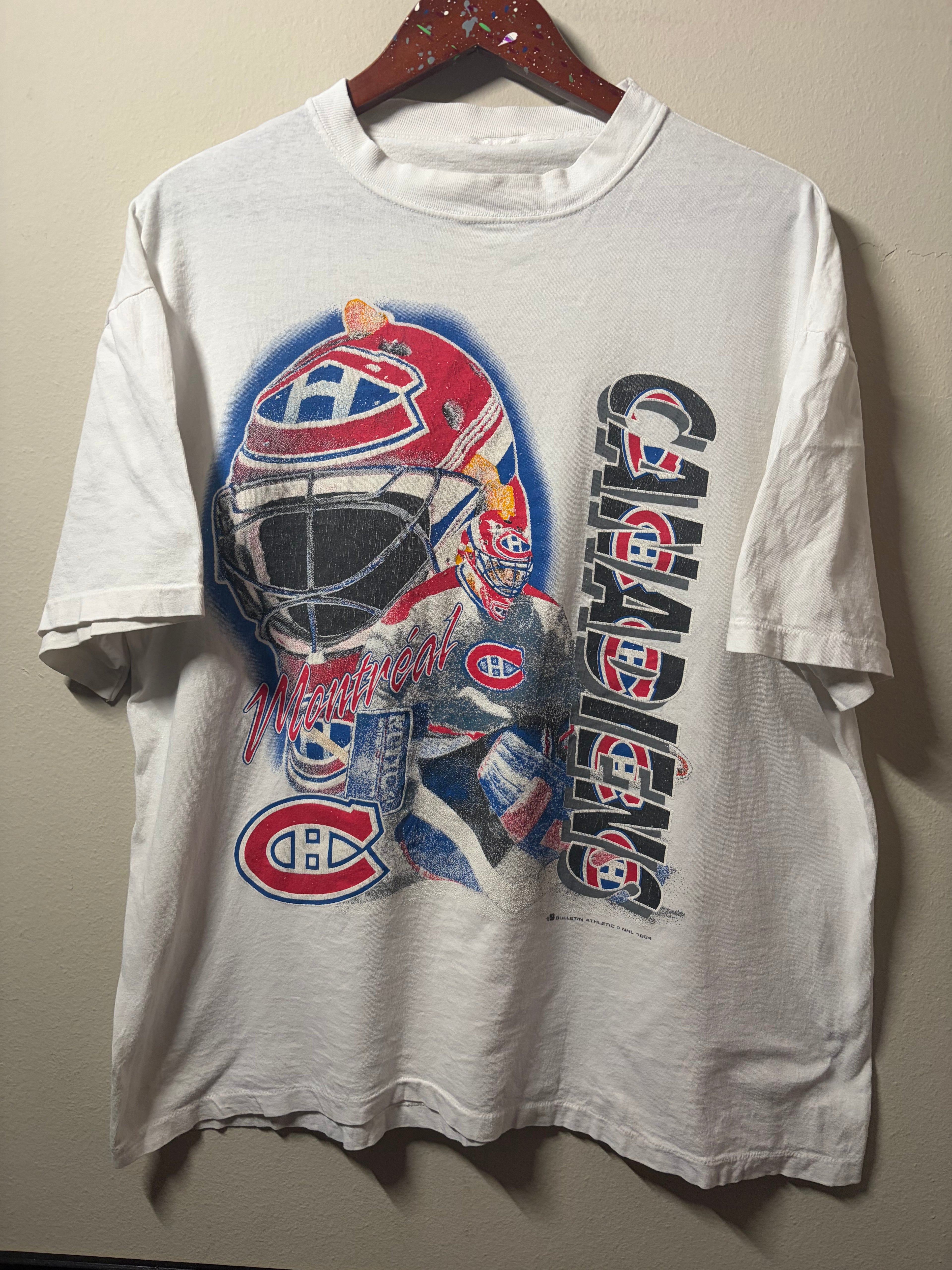 Vintage Montreal Canadiens Bulletin Athletic Goalie T Shirt (XL)