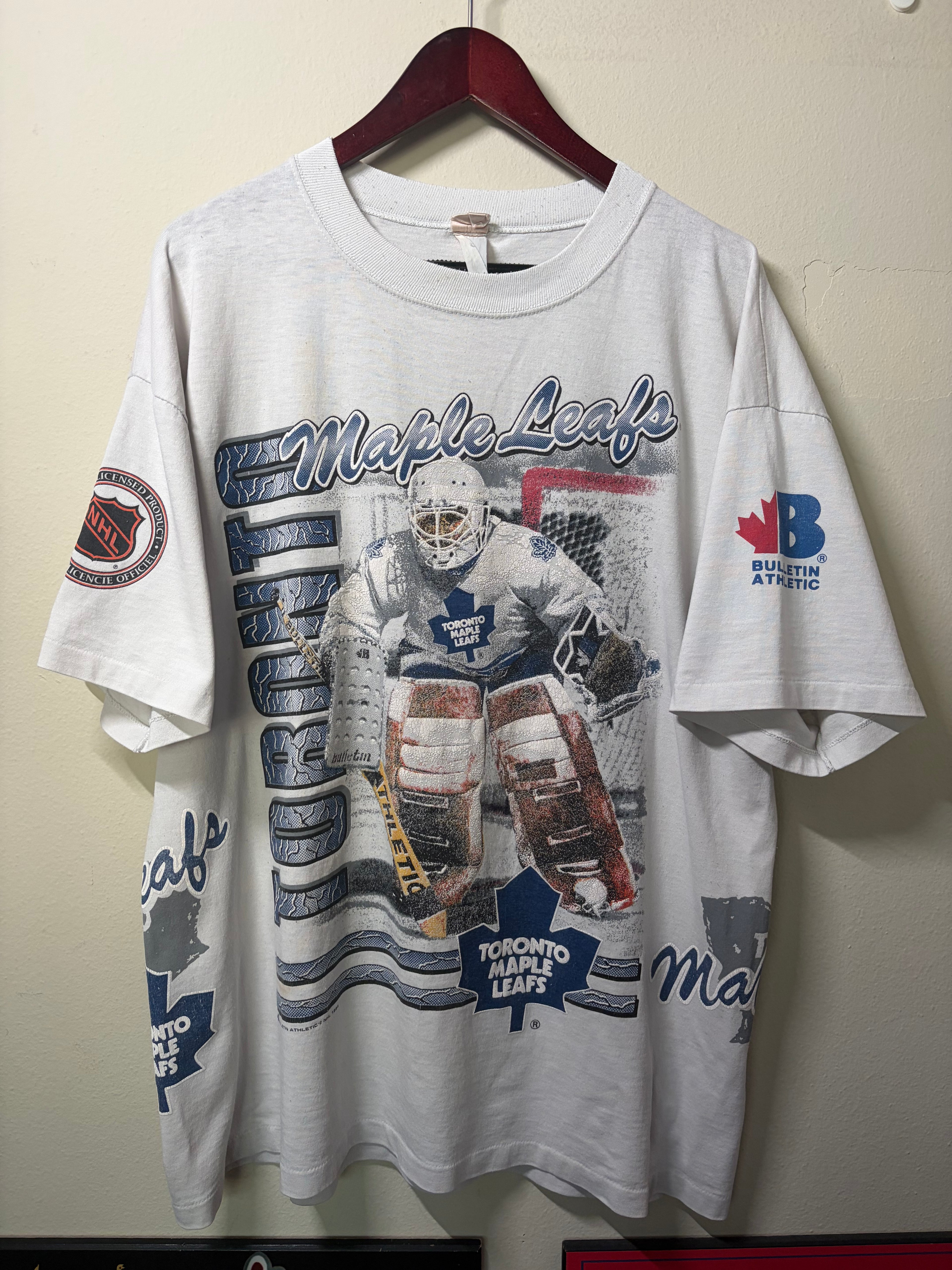 Vintage Toronto Maple Leafs Bulletin Athletic AOP T Shirt (XL)