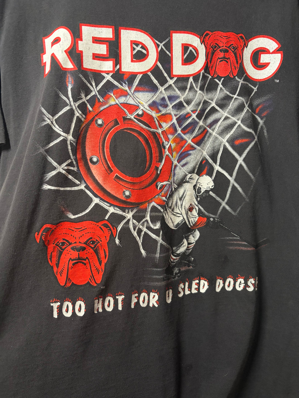 Vintage Red Dog Hockey T Shirt (XL)