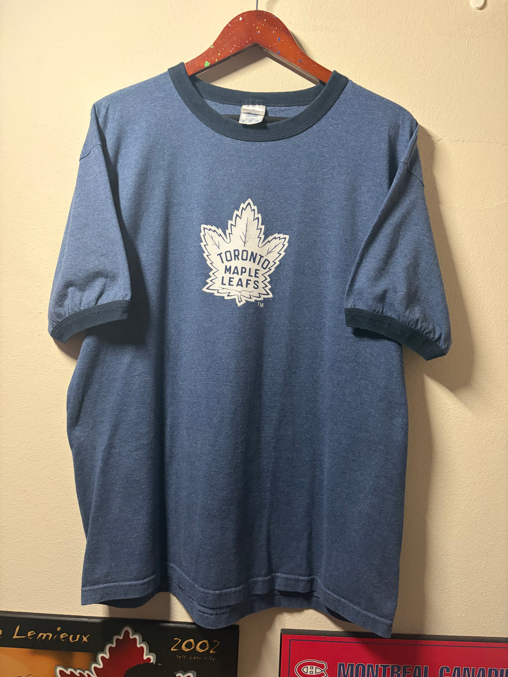 Vintage Toronto Maple Leafs Ringer T Shirt (XL)
