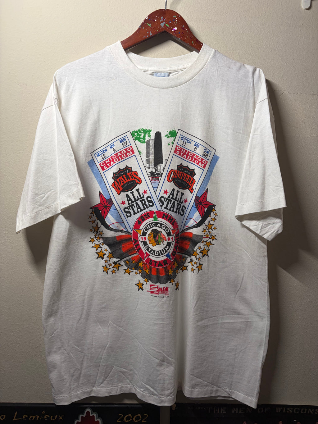 Vintage ‘91 NHL All Star Game Salem Sportswear T Shirt (XL)