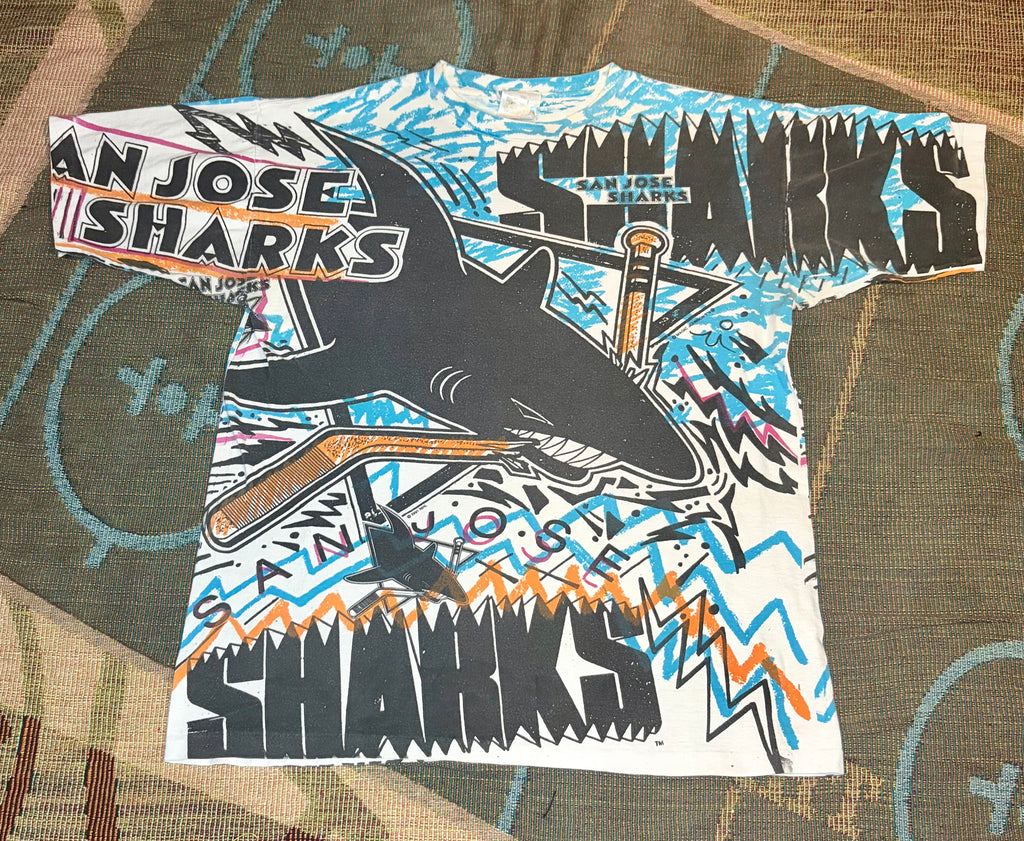 Vintage SJ Sharks AOP T Shirt