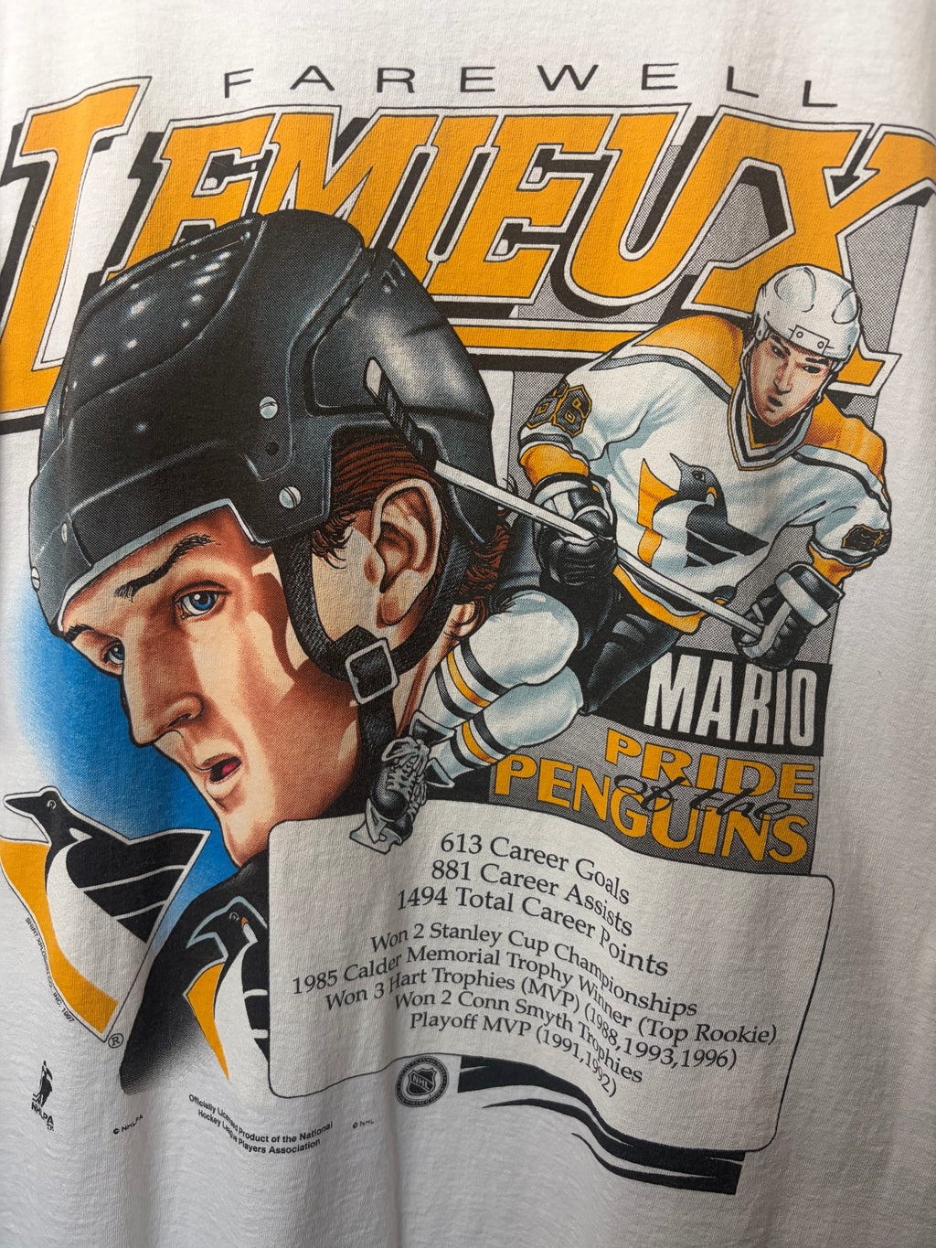 Vintage Mario Lemieux Penguins ‘97 T Shirt (XL)