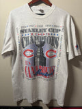 Vintage Montreal Canadiens Stanley Cup Champs T Shirt (L)