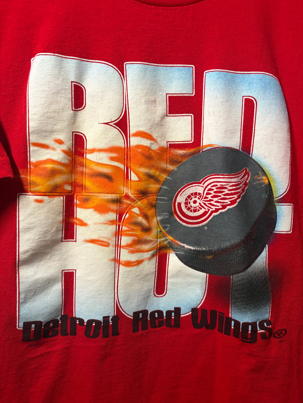 Vintage Detroit Red Wings T Shirt (Large)