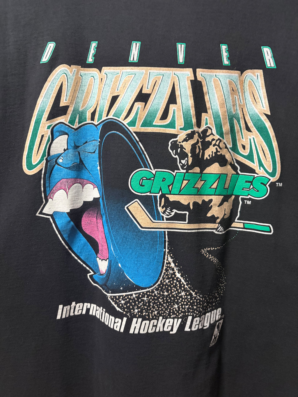Vintage Denver Grizzlies Logo7 T Shirt (Medium)