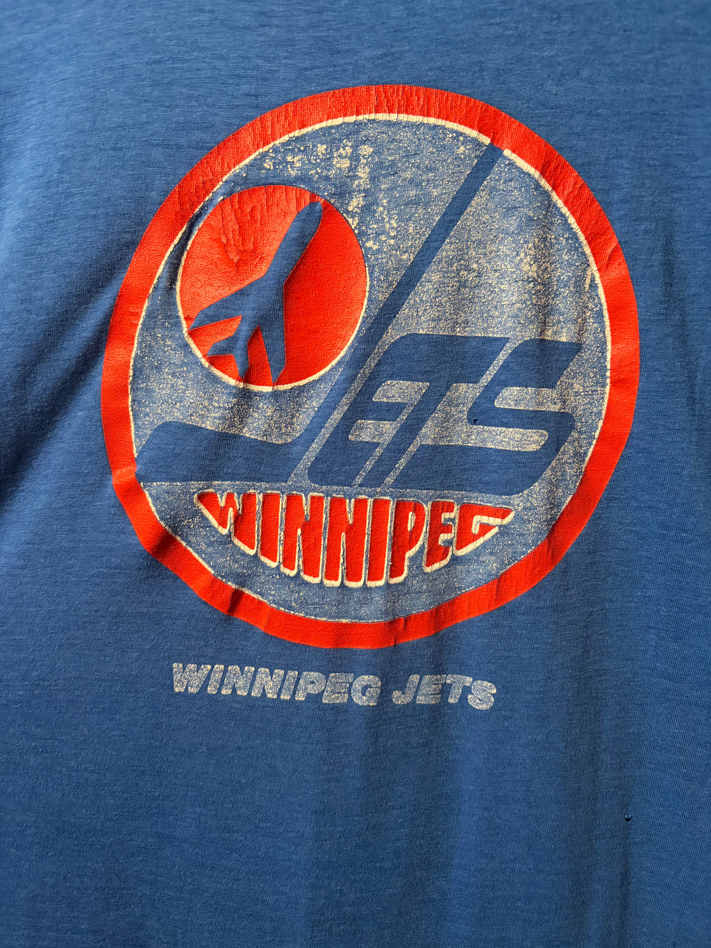 Vintage Winnipeg Jets T Shirt (Medium)