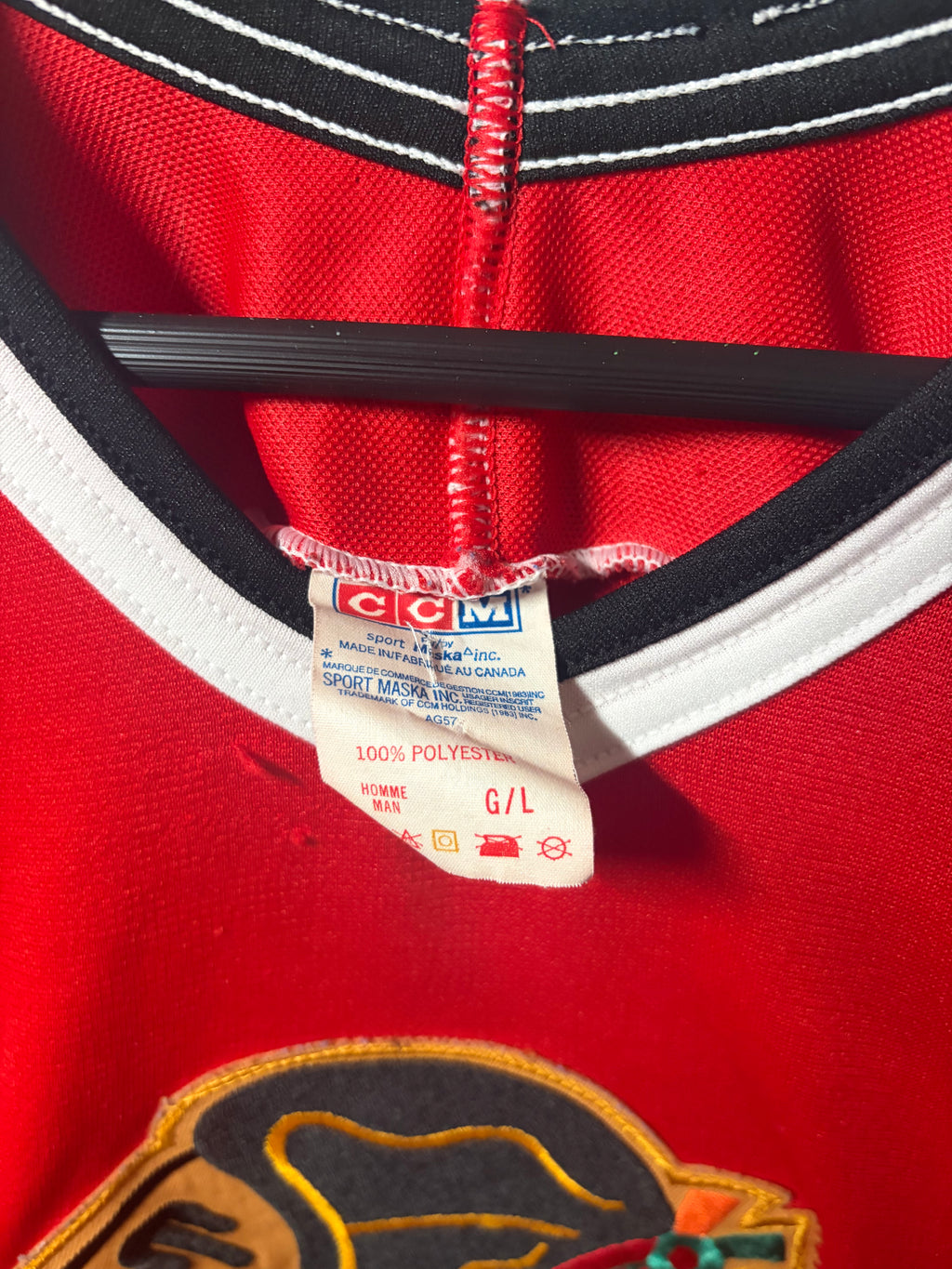 Vintage Blackhawks Airknit Jersey (Large)