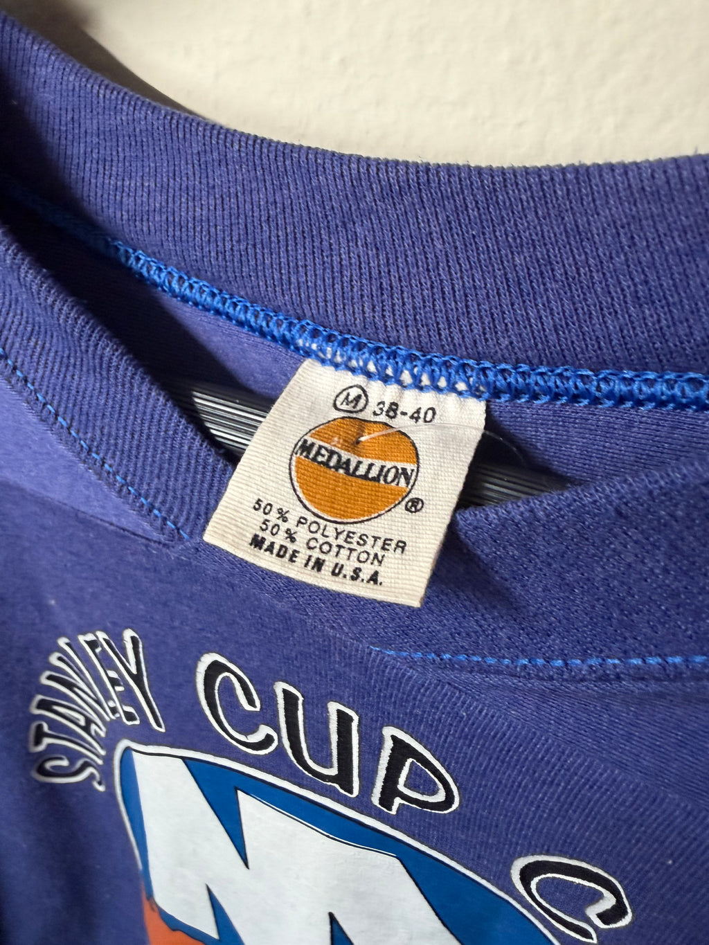 Vintage 1982 NY Islanders Champs 3/4 Sleeve Shirt (Medium)
