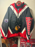 Vintage Blackhawks Lee Puffer Jacket (XL)