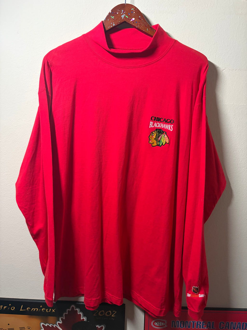 Vintage Blackhawks Turtleneck L/S Shirt (XL)