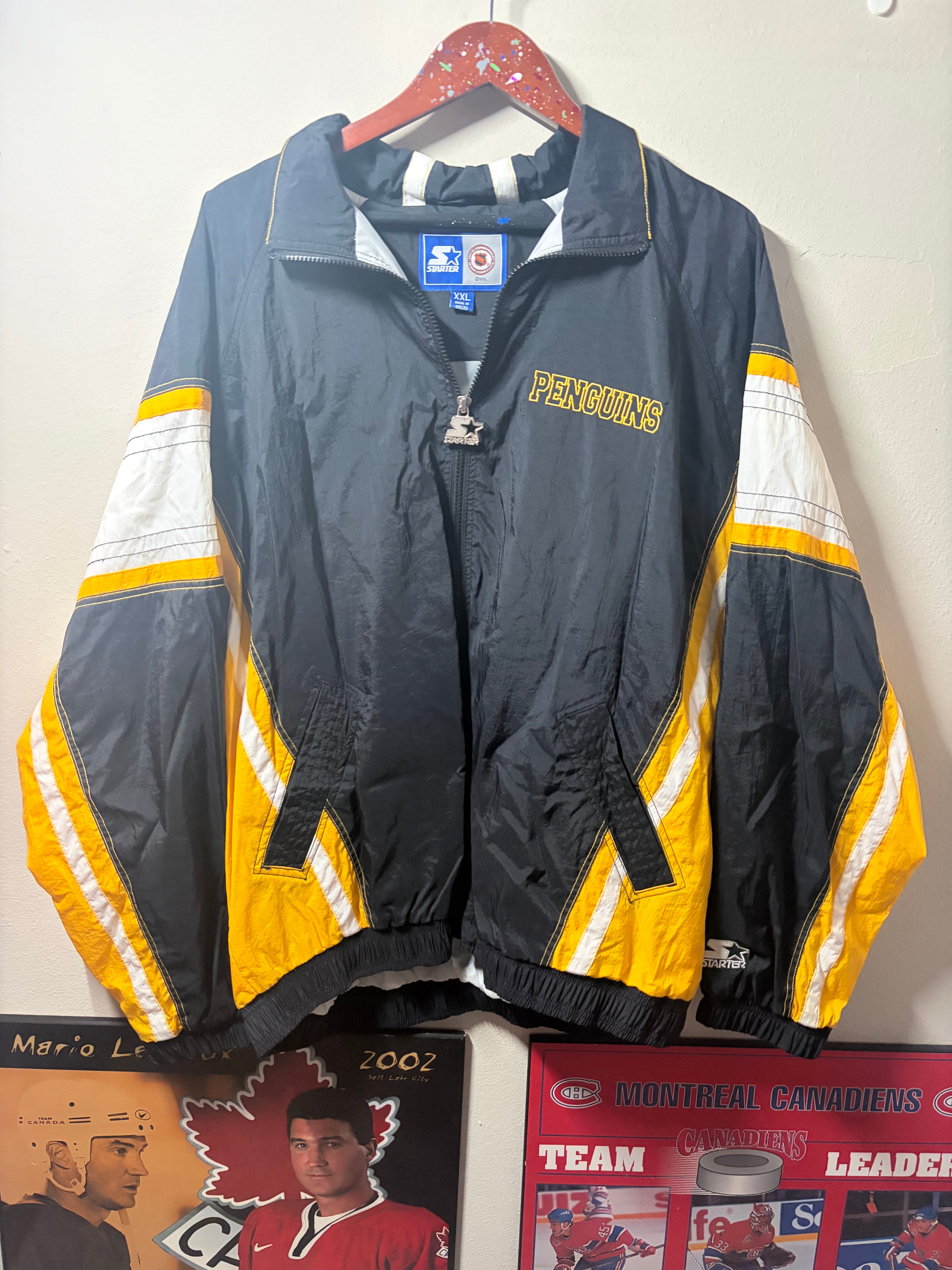 Vintage Pittsburgh Penguins Starter Windbreaker Jacket (XXL)
