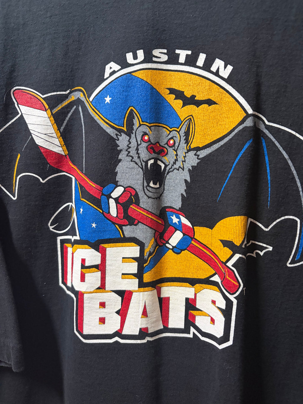 Vintage Austin Ice Bats 3/4 Sleeve T Shirt (M/L)