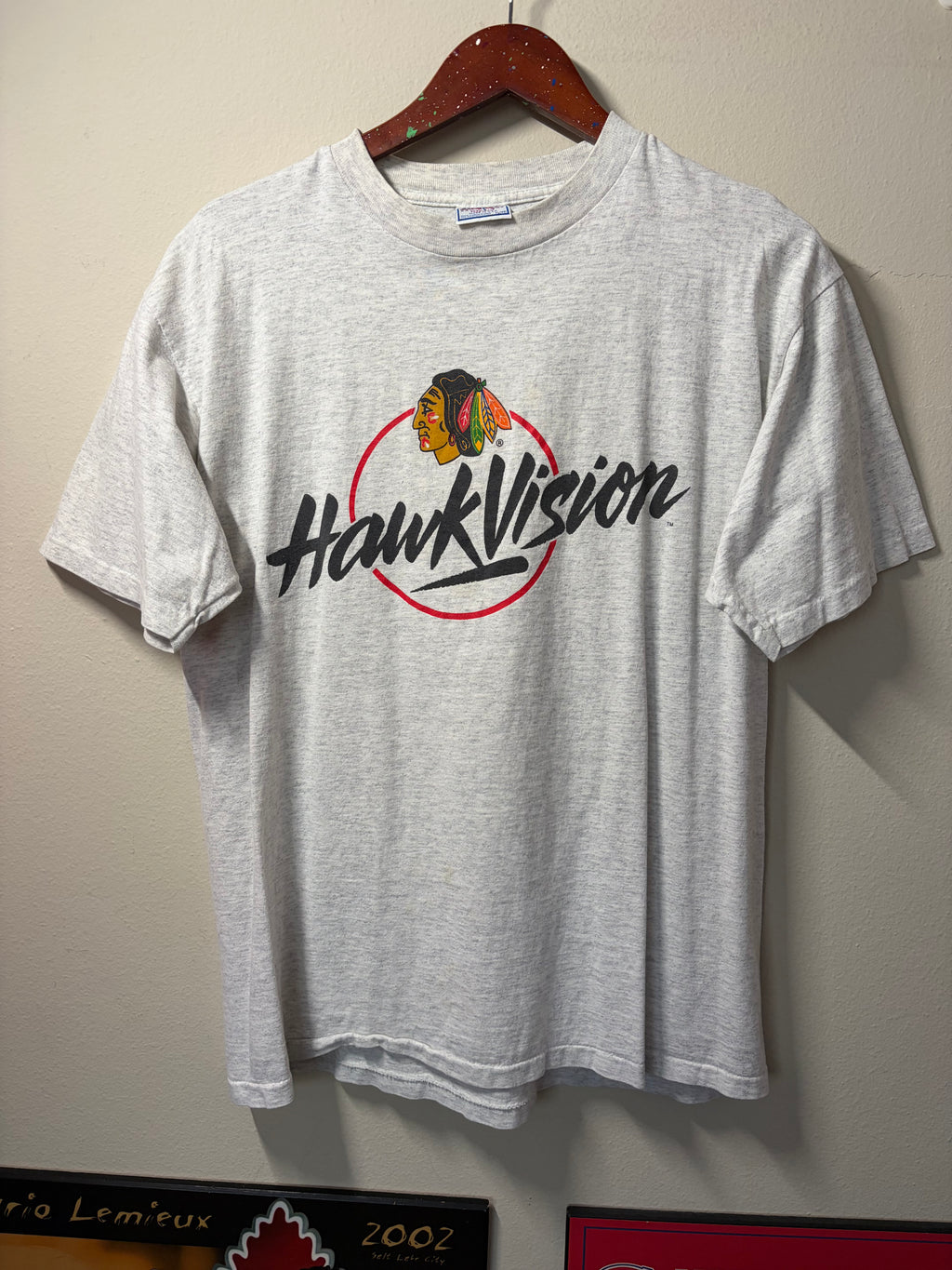 Vintage Blackhawks “Hawkvision” T Shirt (XL)