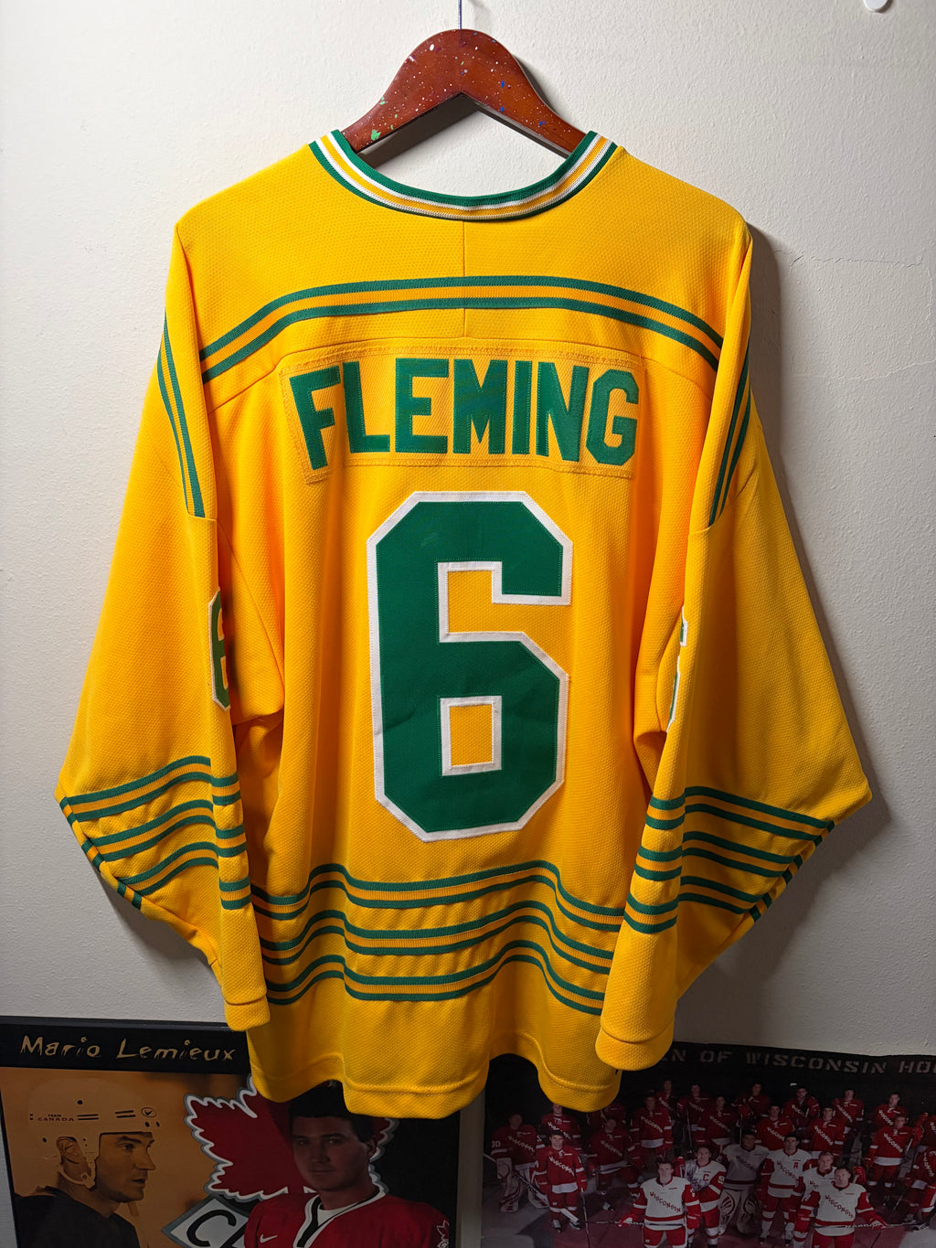 Retro Reg Fleming #6 Chicago Cougars WHA Jersey (XL)