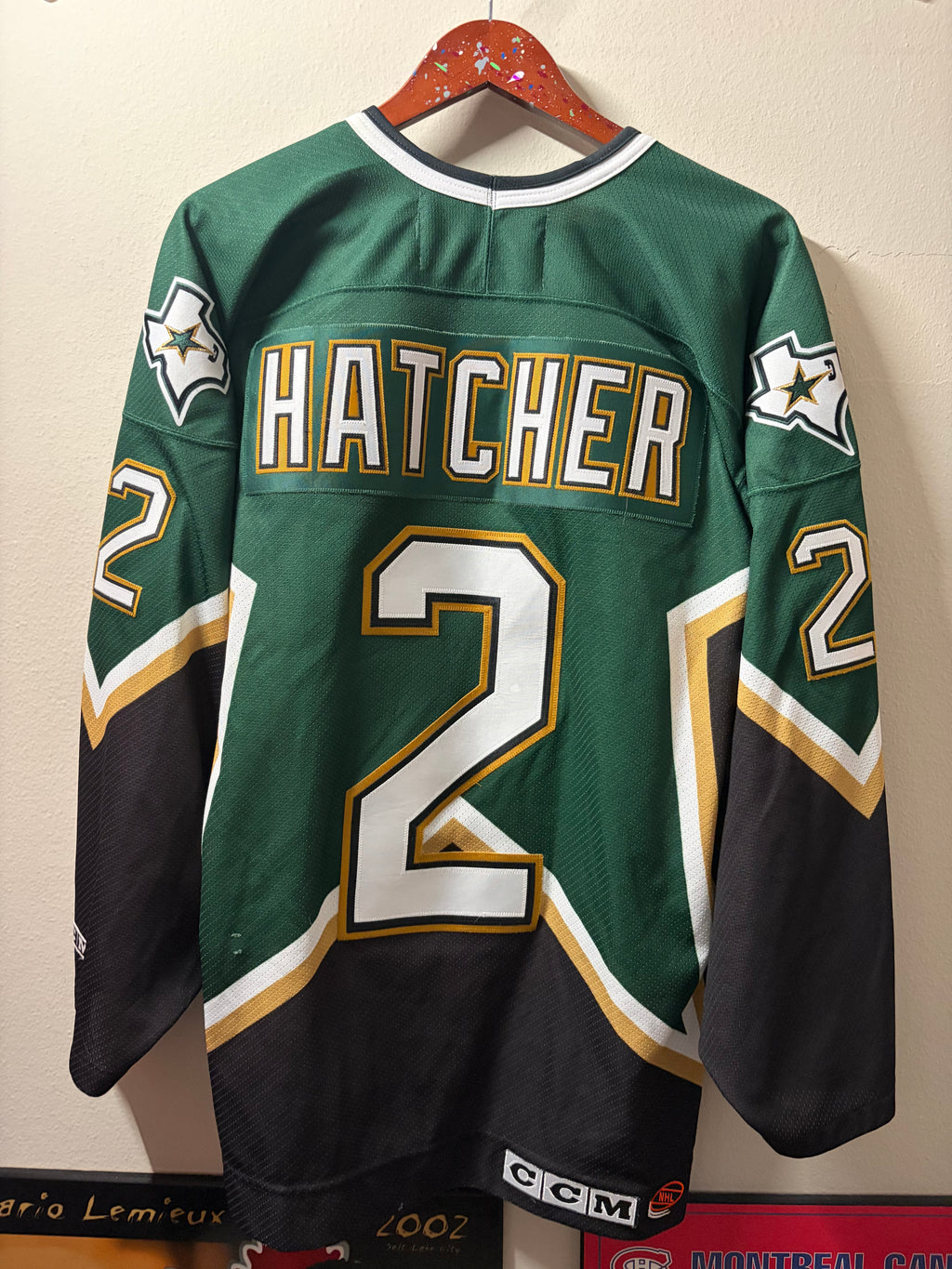 Vintage Dallas Stars 99SCF Darien Hatcher CCM Jersey (L)