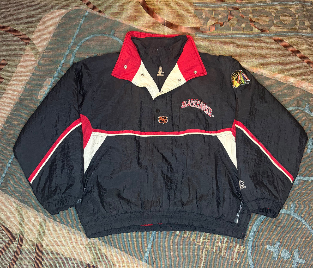 Vintage Blackhawks Starter Pullover Jacket