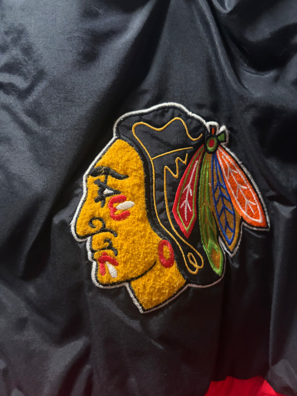 Vintage Blackhawks Lee Puffer Jacket (XL)