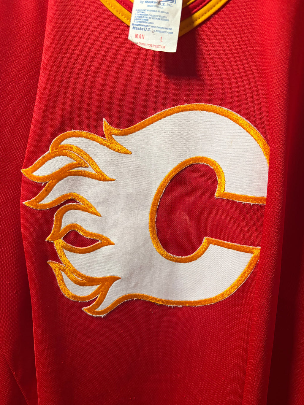 Vintage Calgary Flames Airknit Jersey (Large)