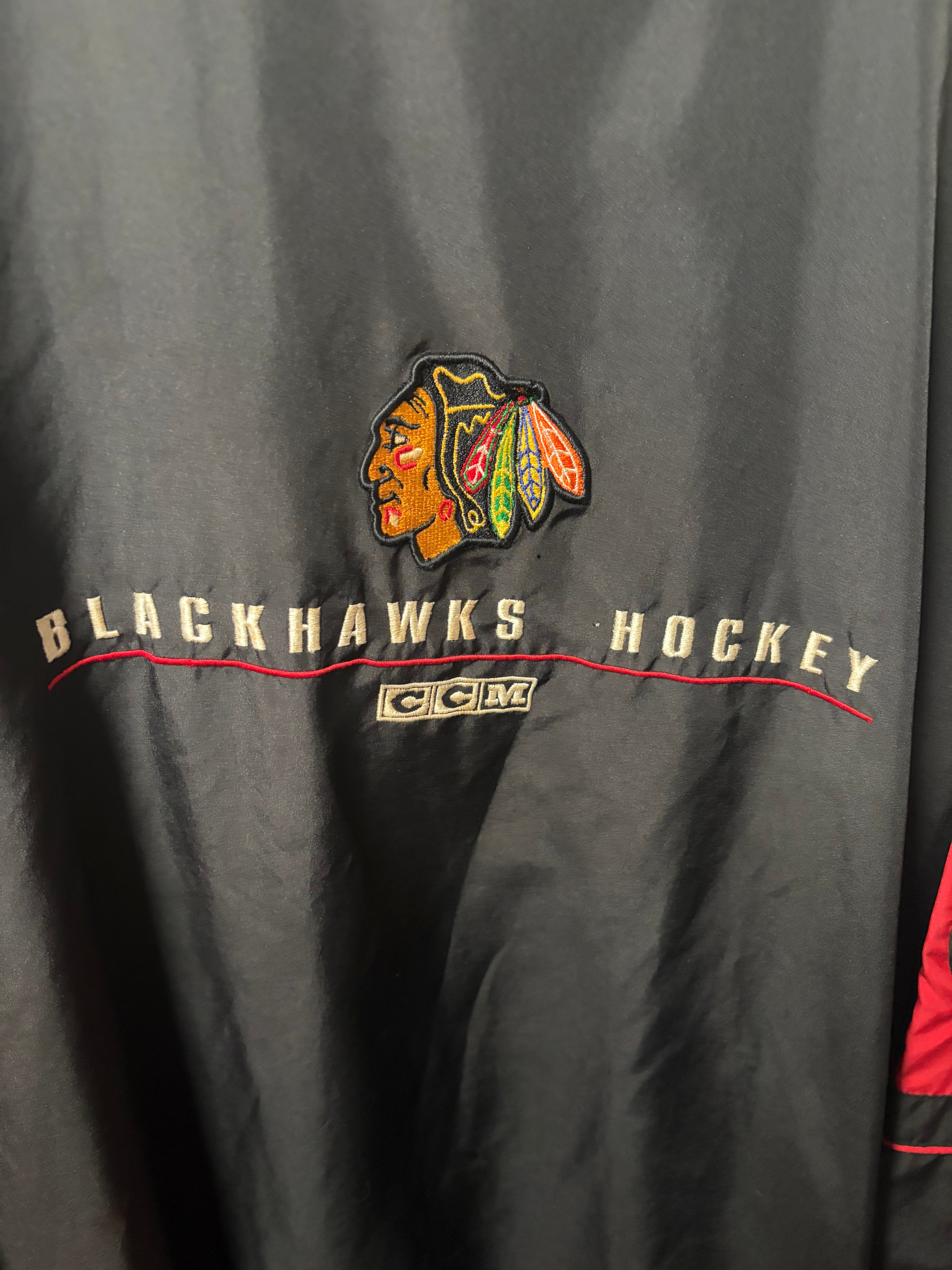 Vintage Blackhawks Pullover Windbreaker (XXL)