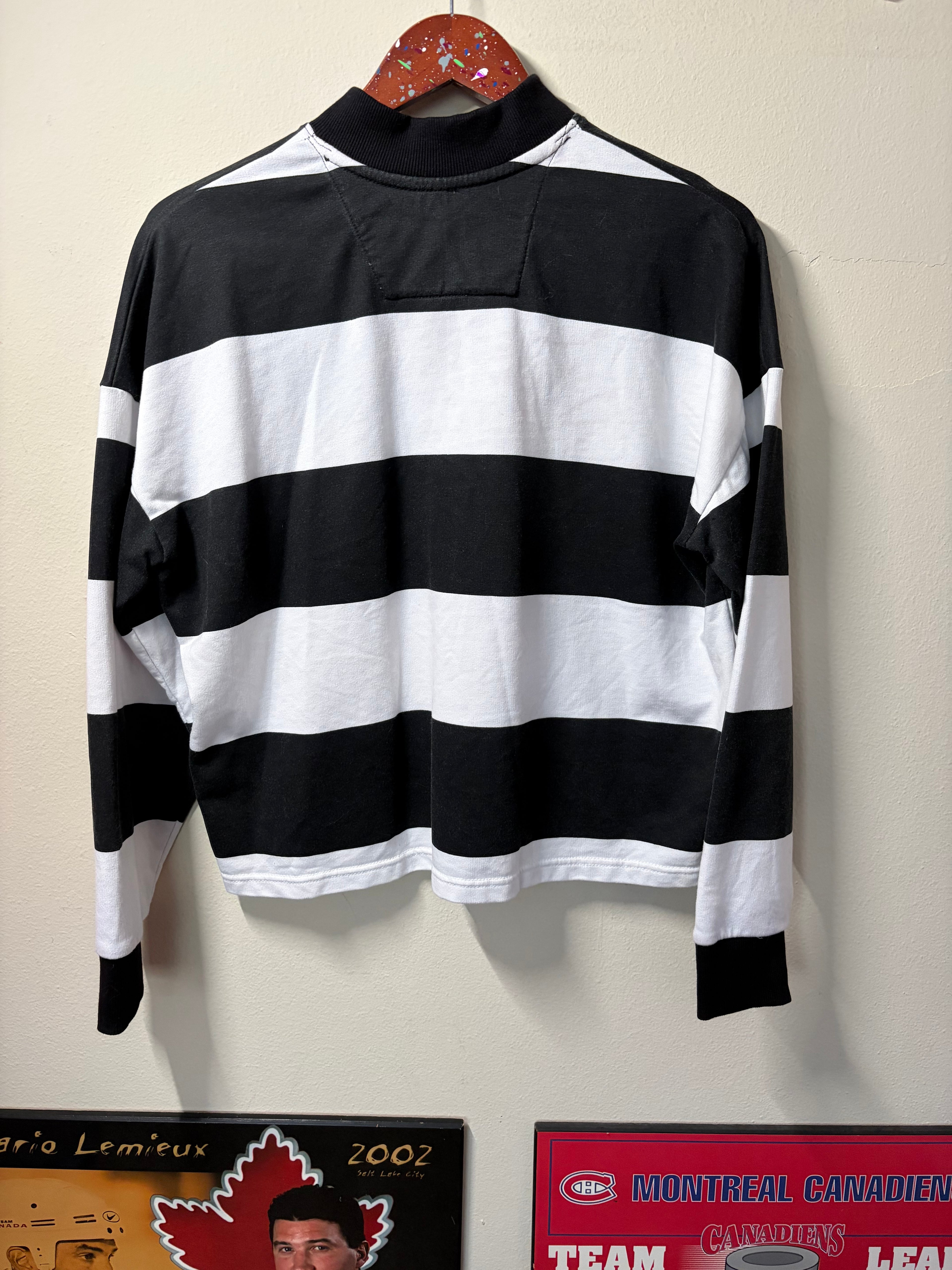 Blackhawks Cropped Rugby Polo Shirt (Large)