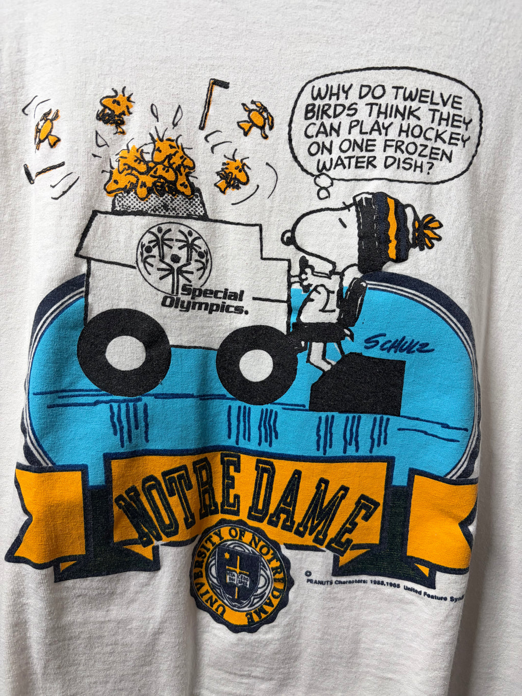 Vintage Norte Dame Snoopy / Special Olympics T Shirt (XXL)