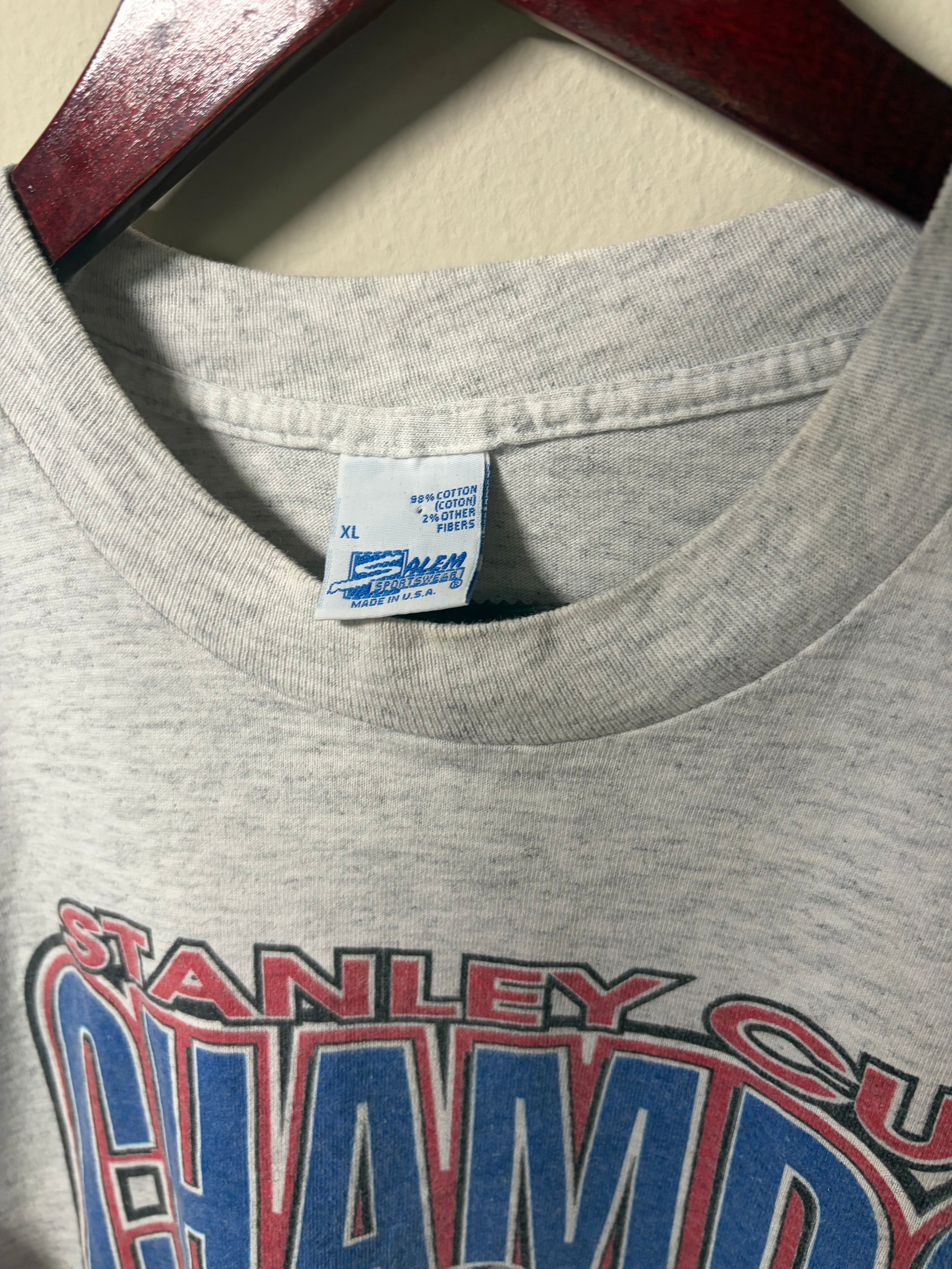 Vintage 1994 New York Rangers Stanley Cup Champs T Shirt (XL)