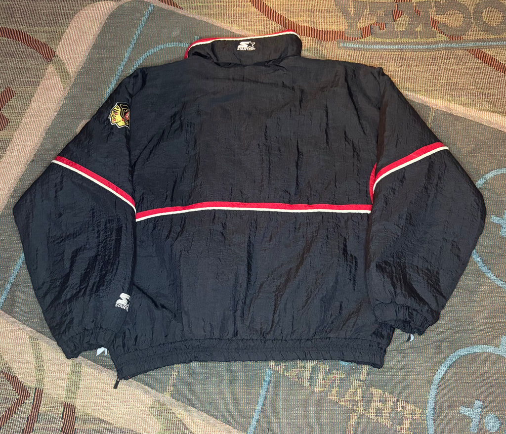 Vintage Blackhawks Starter Pullover Jacket