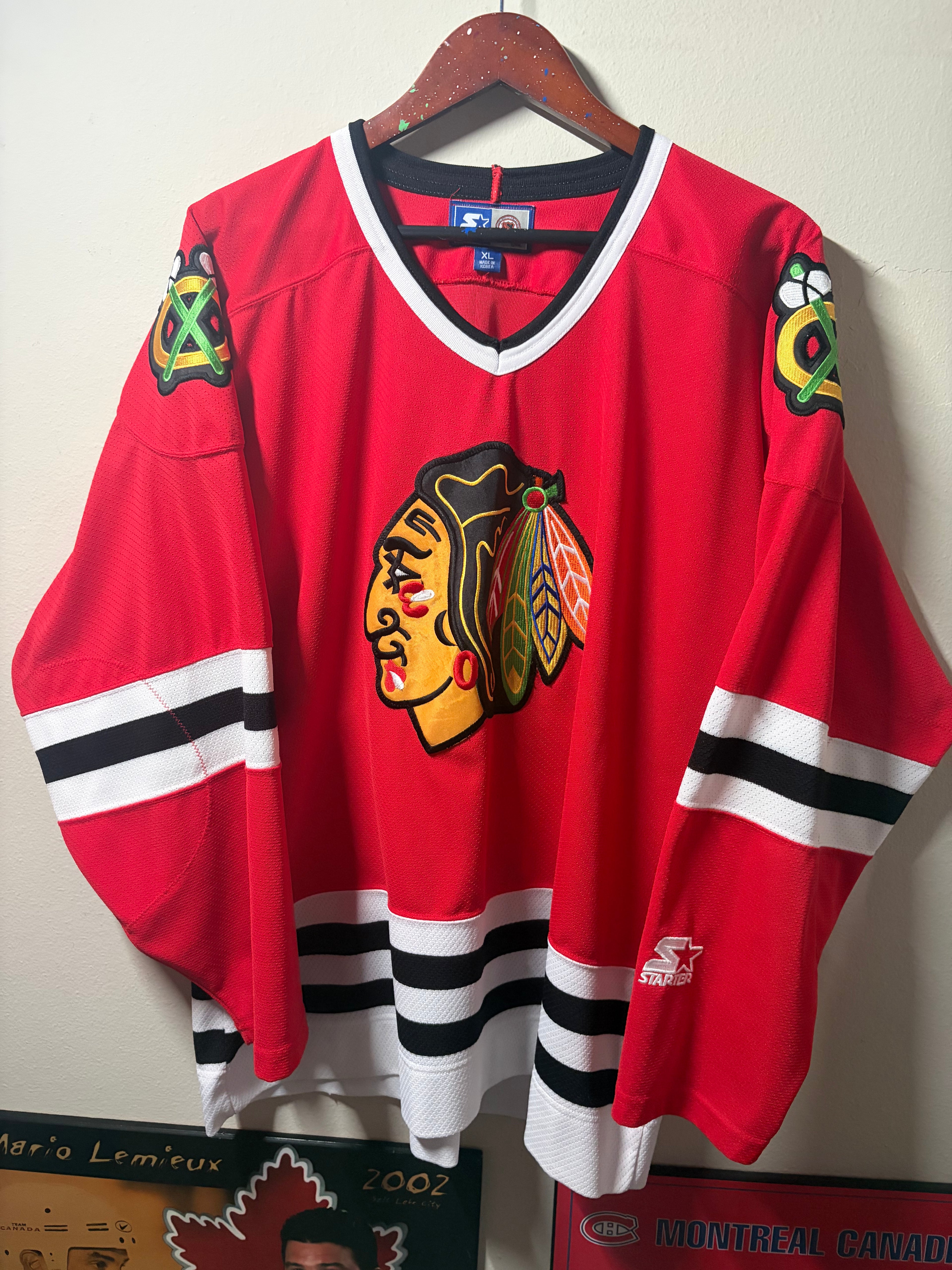 Vintage Blackhawks Starter Jersey (XL)