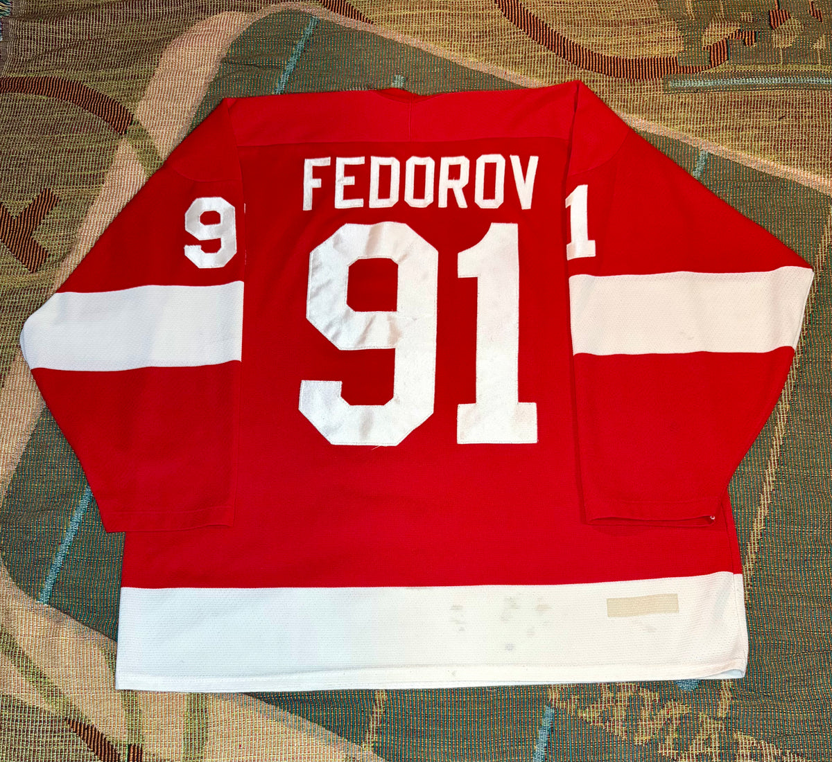 Vintage Detroit Red Wings Sergei Fedorov #91 Jersey