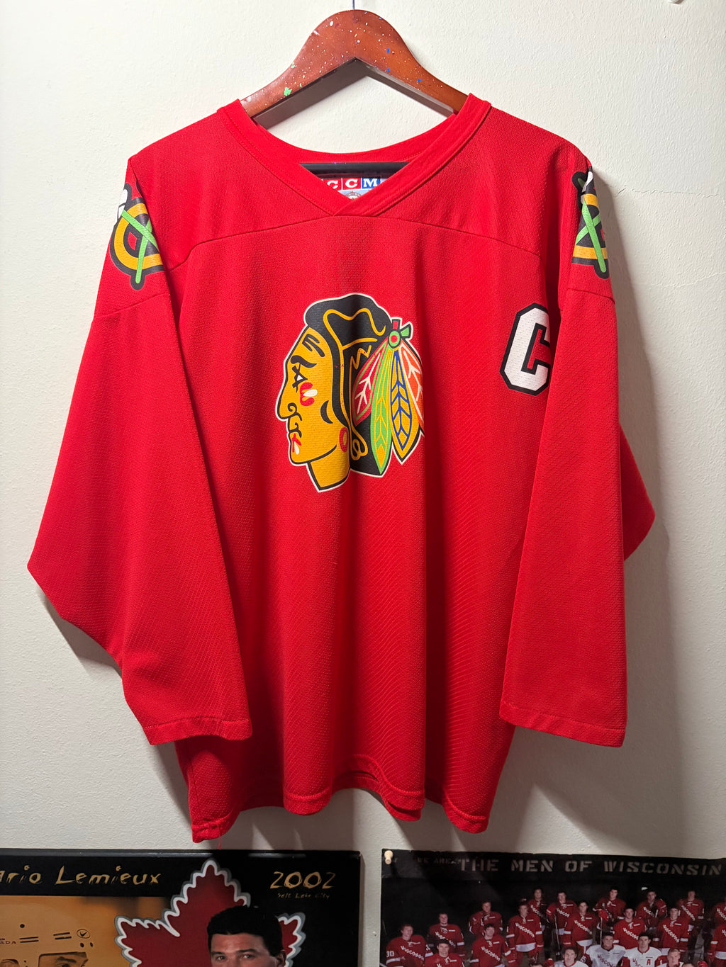 Vintage Chris Chelios #7 CCM Practice Jersey (XL)