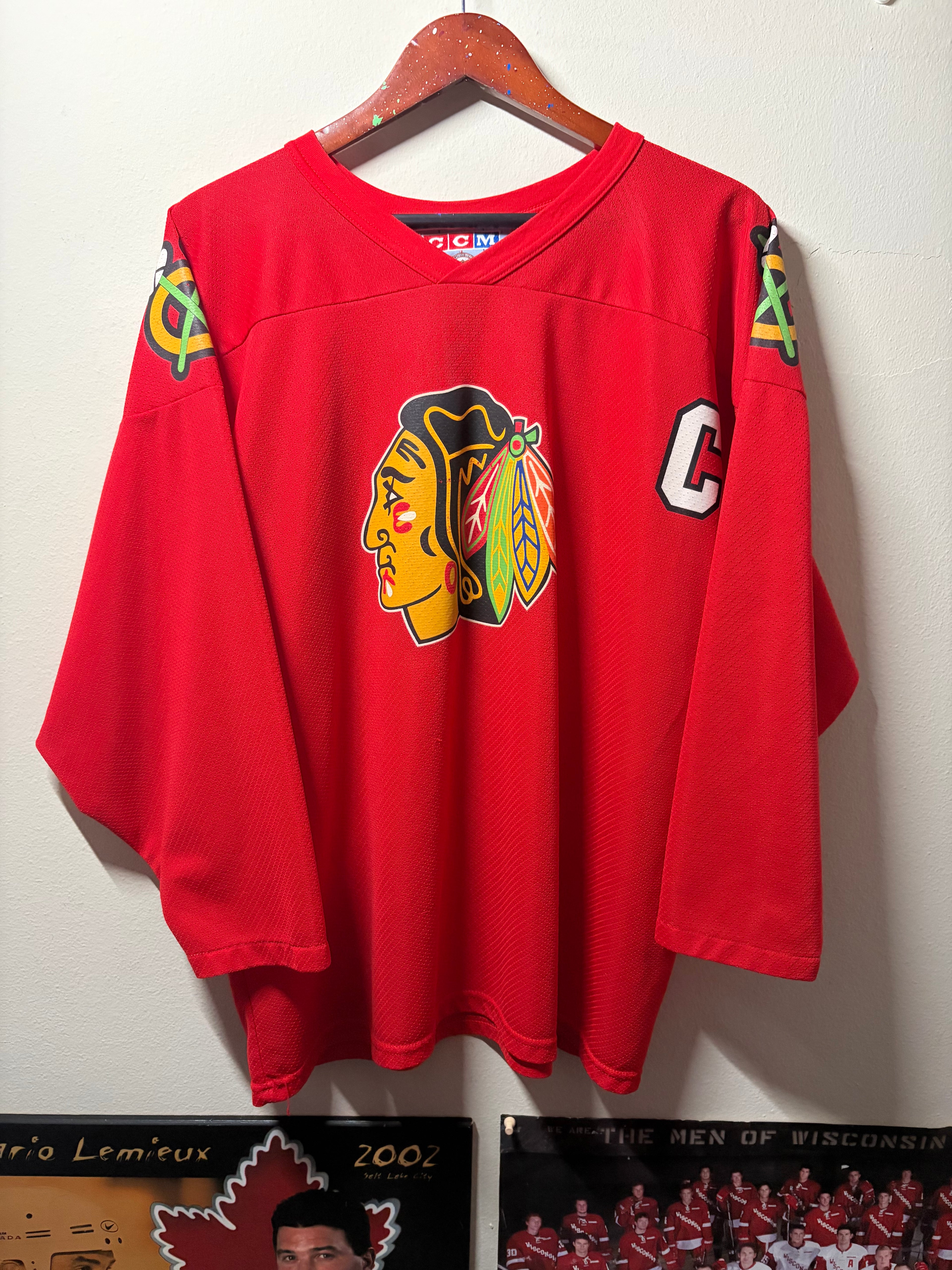 Vintage Chris Chelios #7 CCM Practice Jersey (XL)